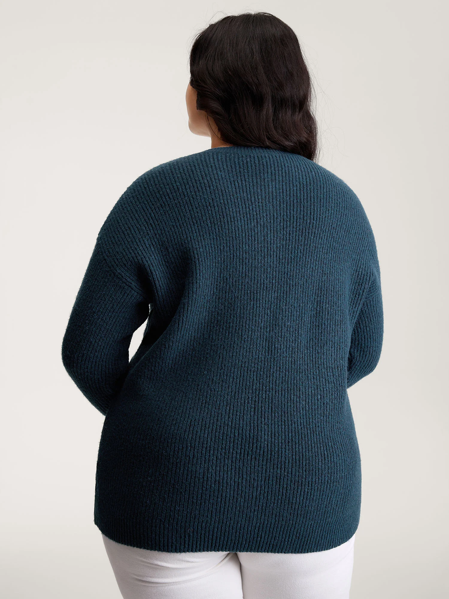 Supersoft Half-Button Placket Textured Solid Pullover - Image 4
