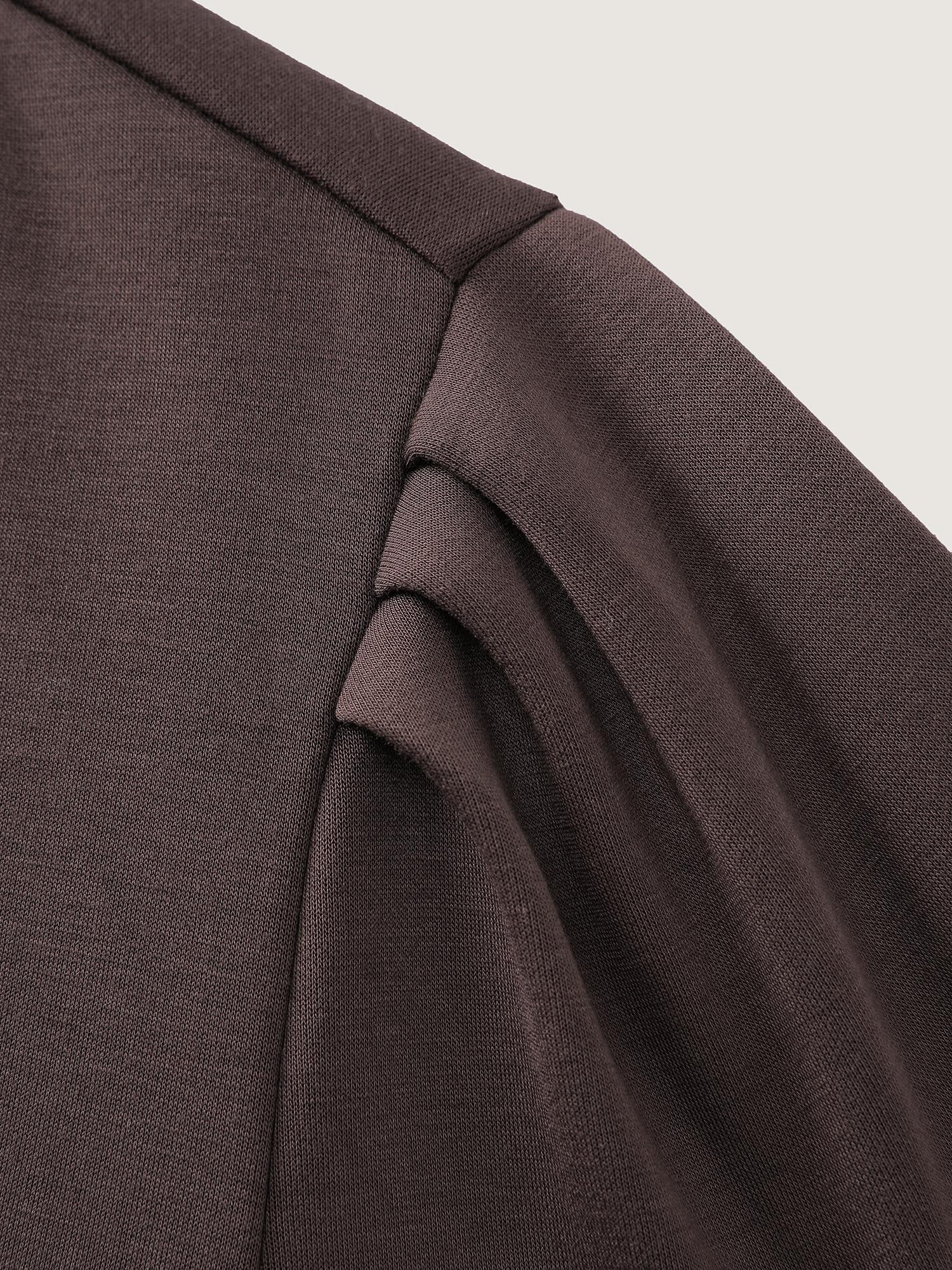 Supersoft Half Placket Puffy Sleeve Sweatshirt - Image 6