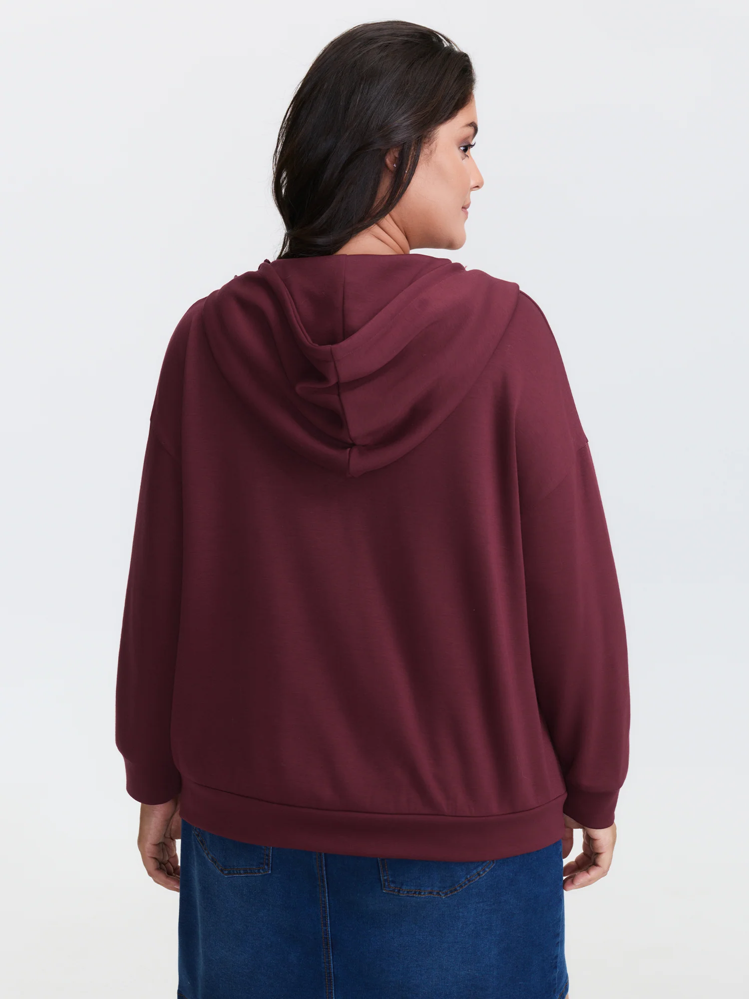 Supersoft Half Zipper High-Neck Hoodie - Image 4