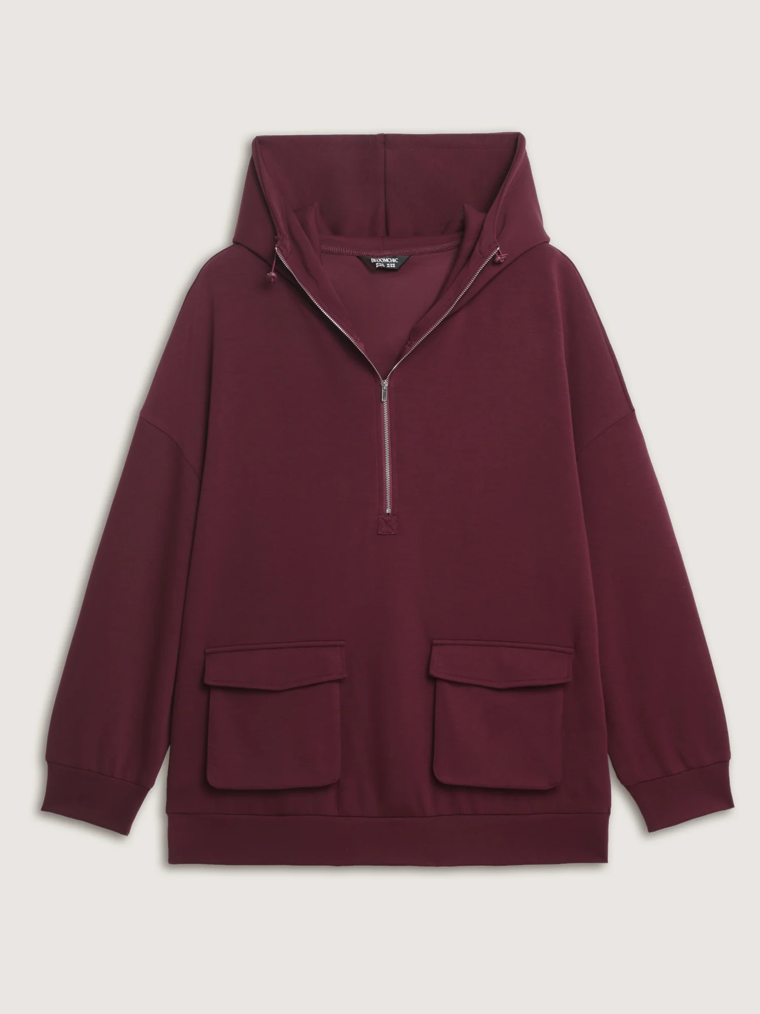 Supersoft Half Zipper High-Neck Hoodie - Image 7