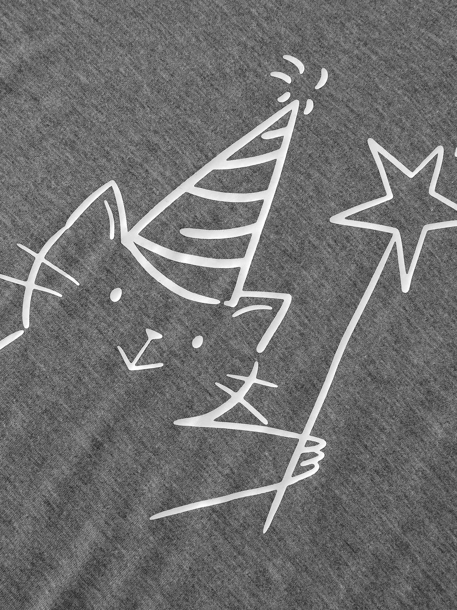 Supersoft Happy Cat Motif V-Neck Mini Dress - Image 6