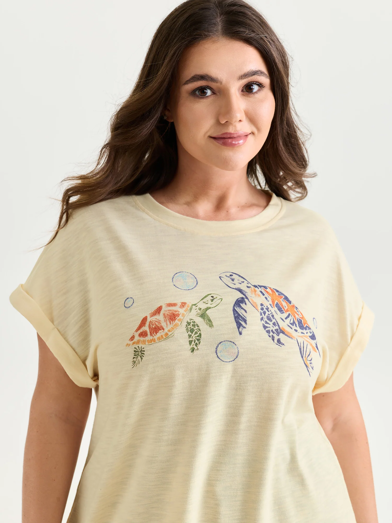 Supersoft Happy Turtle Print T-Shirt - Image 2