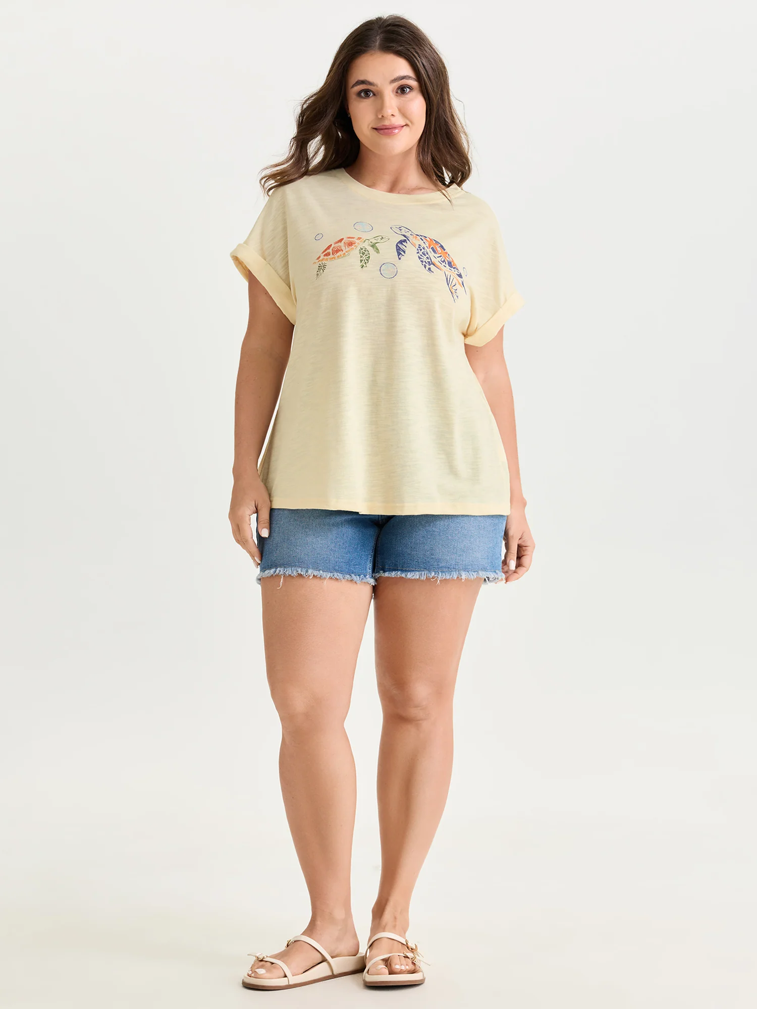 Supersoft Happy Turtle Print T-Shirt - Image 3