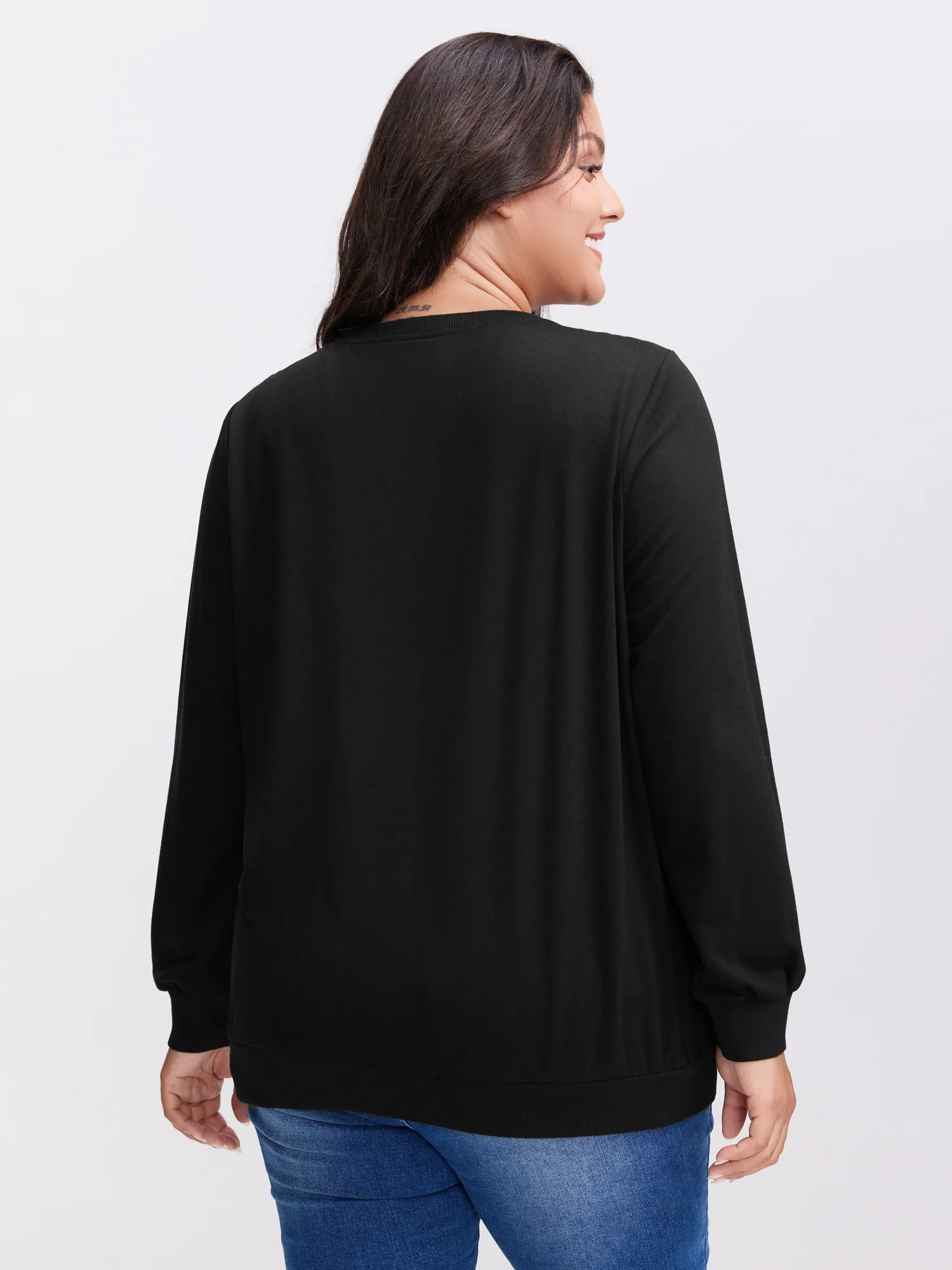 Supersoft Heart Cut-Out Embroidery Sweatshirt - Image 4