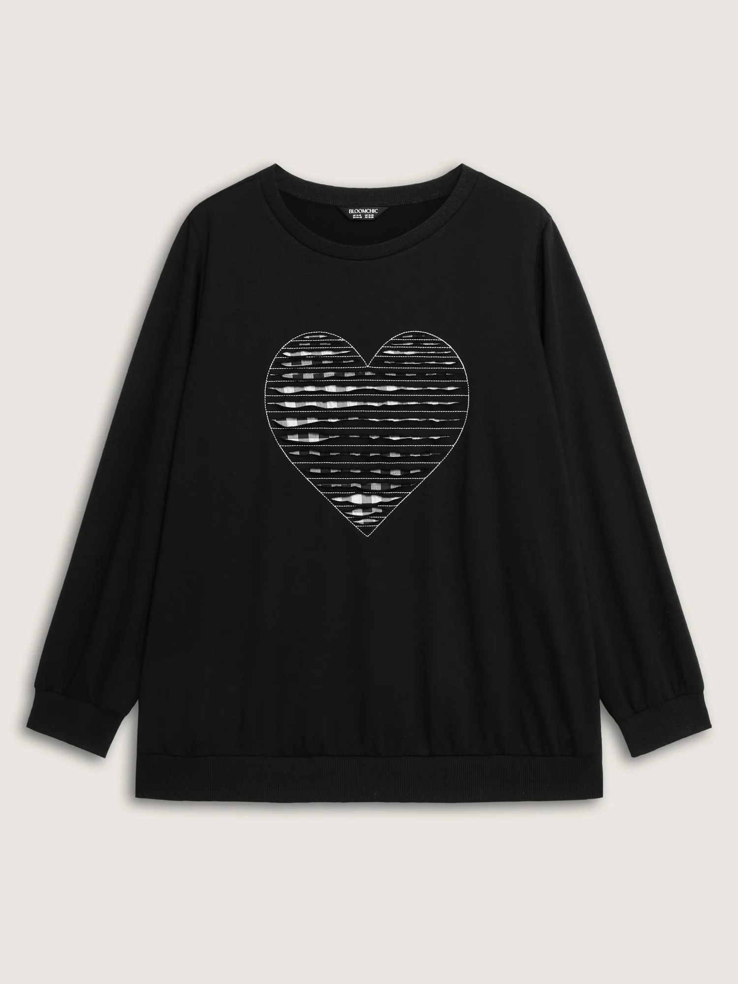 Supersoft Heart Cut-Out Embroidery Sweatshirt - Image 7