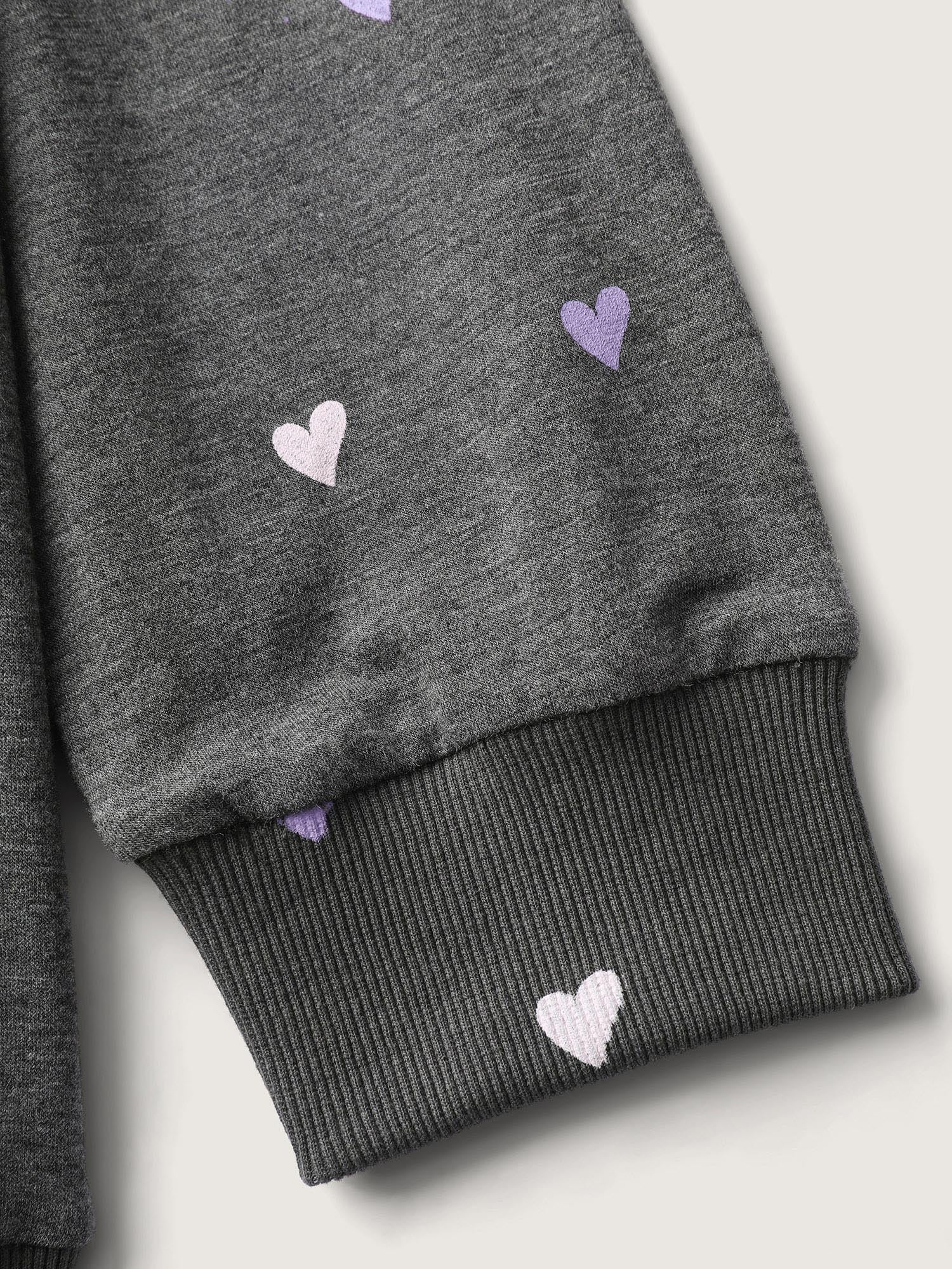 Supersoft Heart Print Ribbed Sweatshirt - Image 6