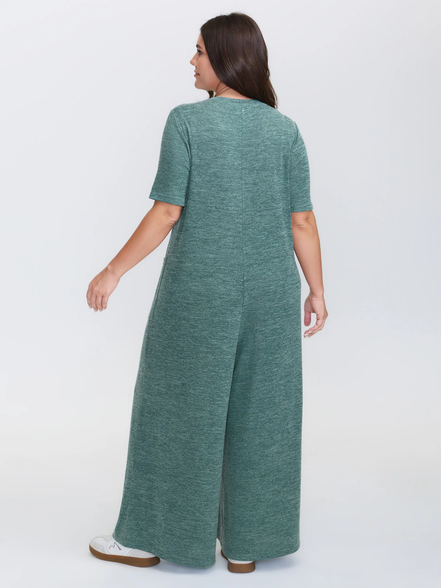 Supersoft Heather Button Placket Jumpsuit - Image 4
