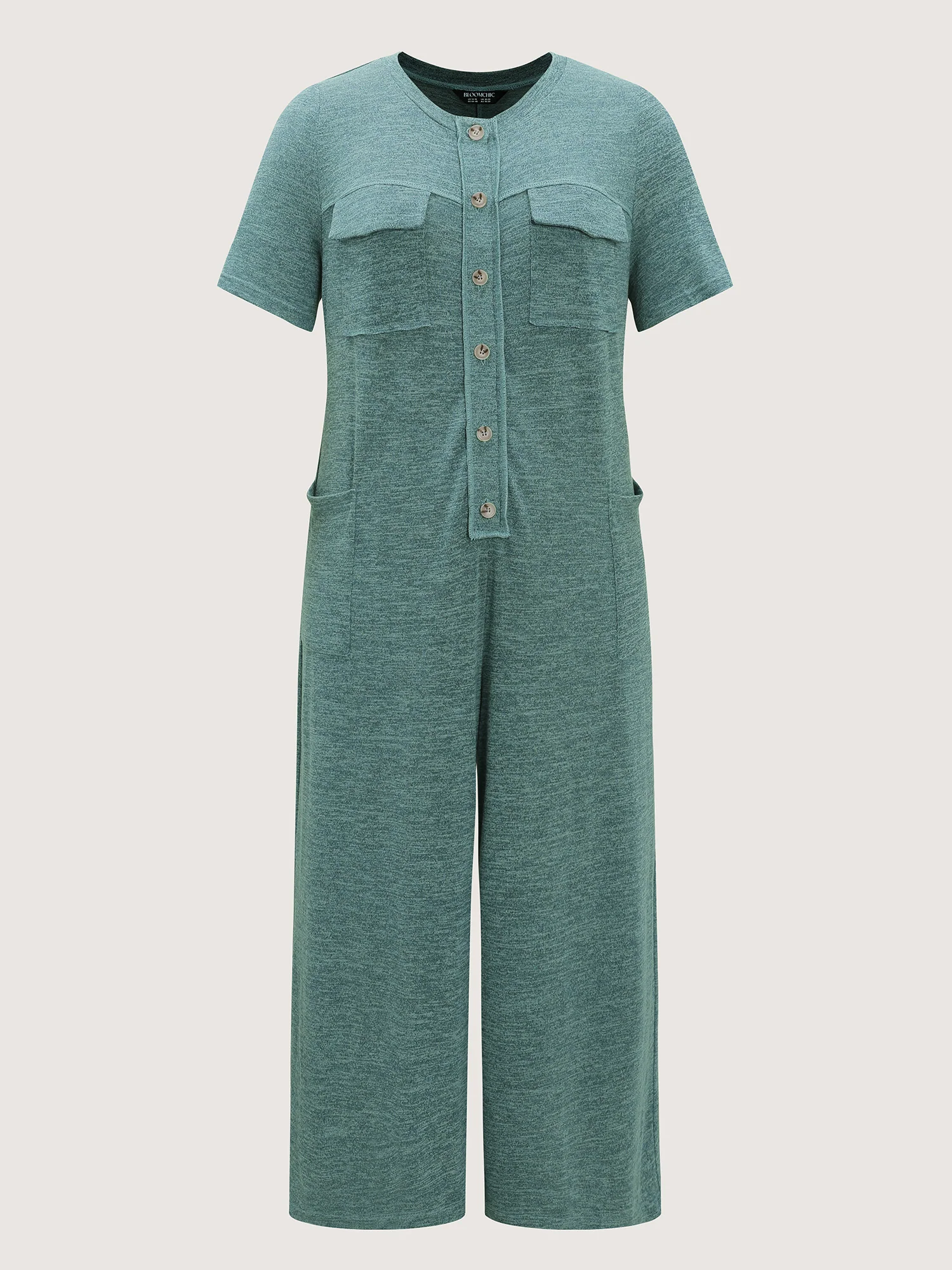 Supersoft Heather Button Placket Jumpsuit - Image 7