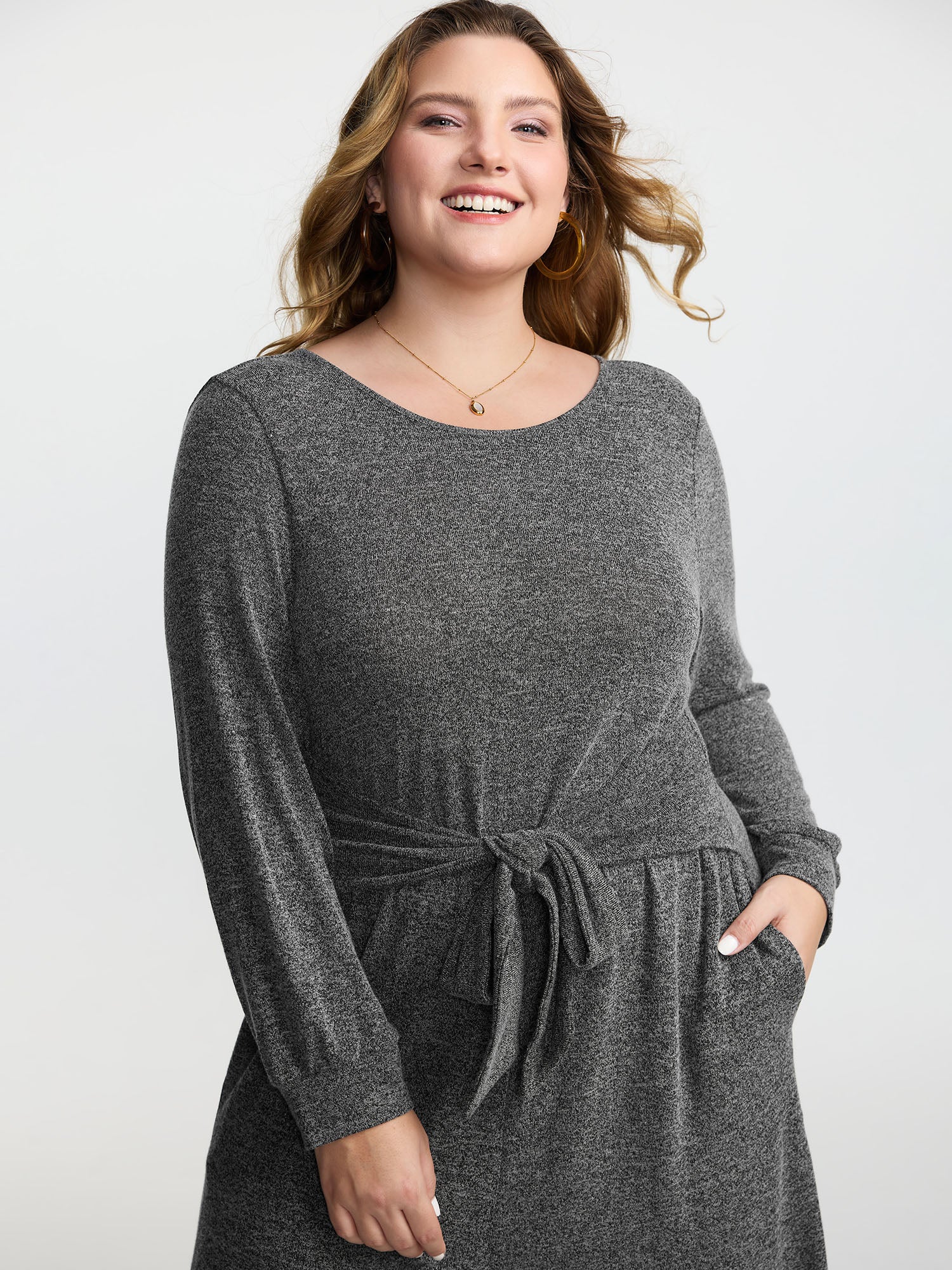 Supersoft Heather Cinched-Waist Jumpsuit - Image 2