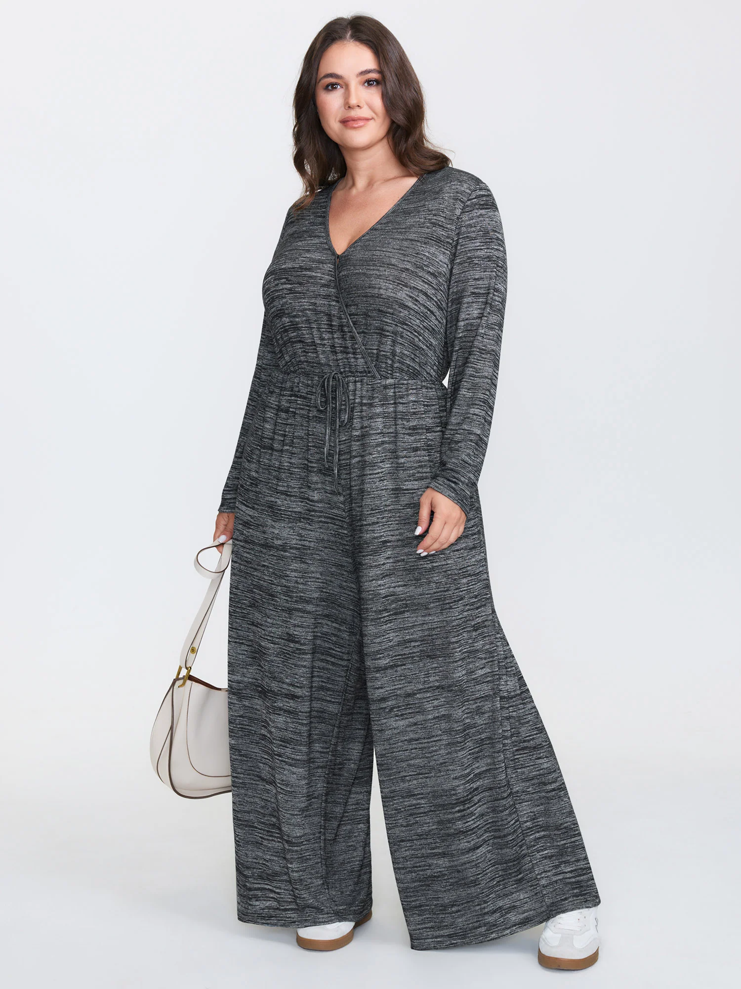 Supersoft Heather Drawstring Comfy Jumpsuit - Image 4