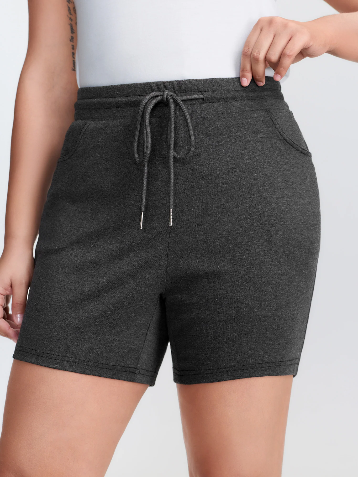 Supersoft Heather Drawstring Waist Shorts - Image 3