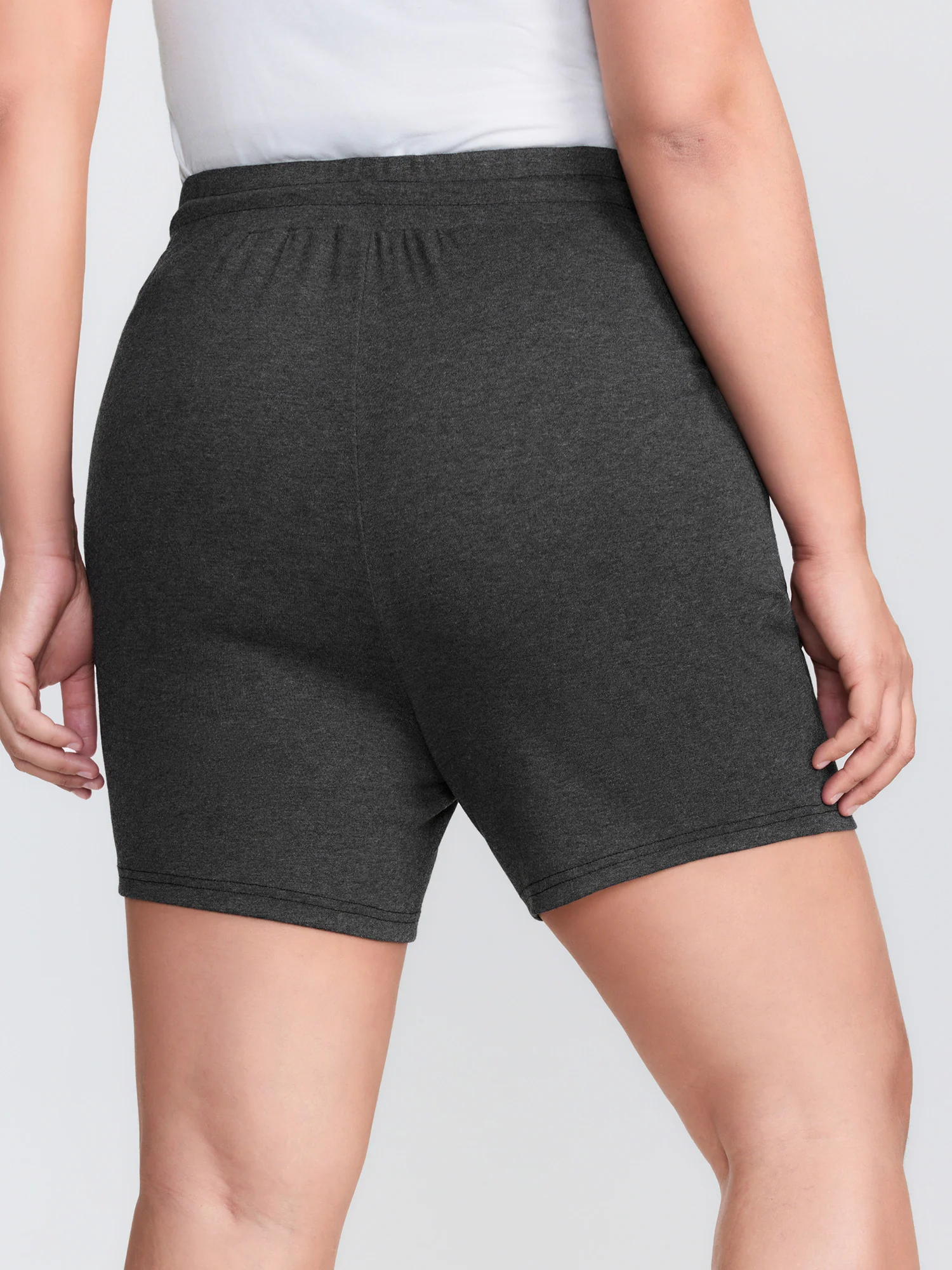 Supersoft Heather Drawstring Waist Shorts - Image 6