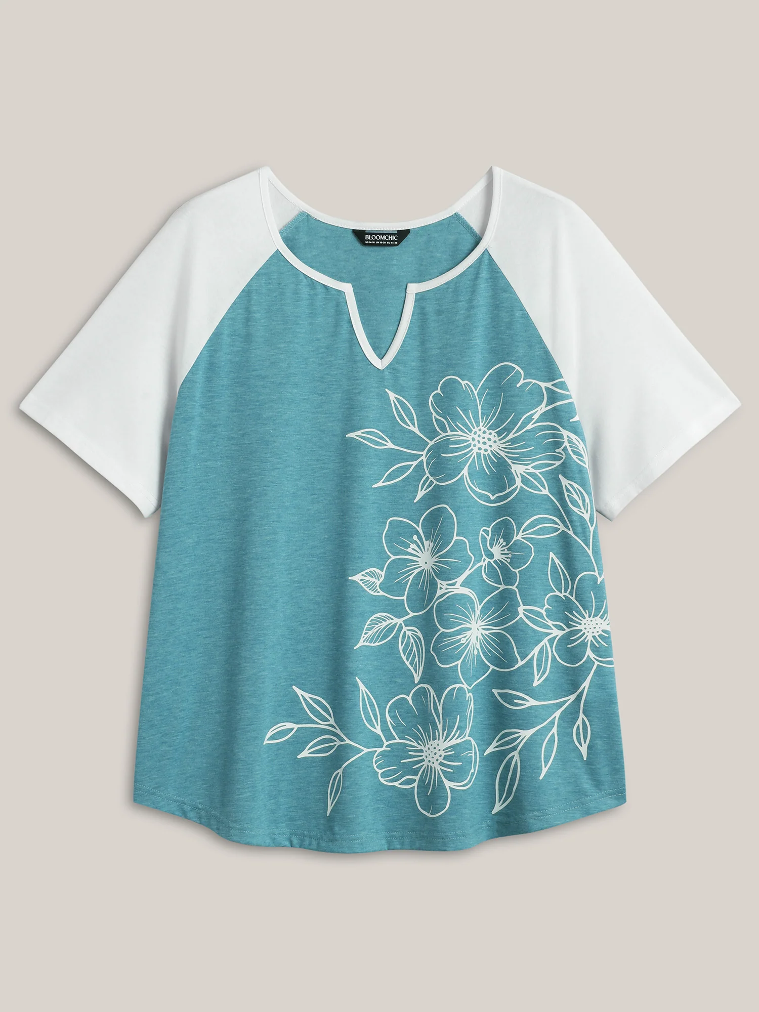 Supersoft Heather Split Neck T-Shirt - Image 6