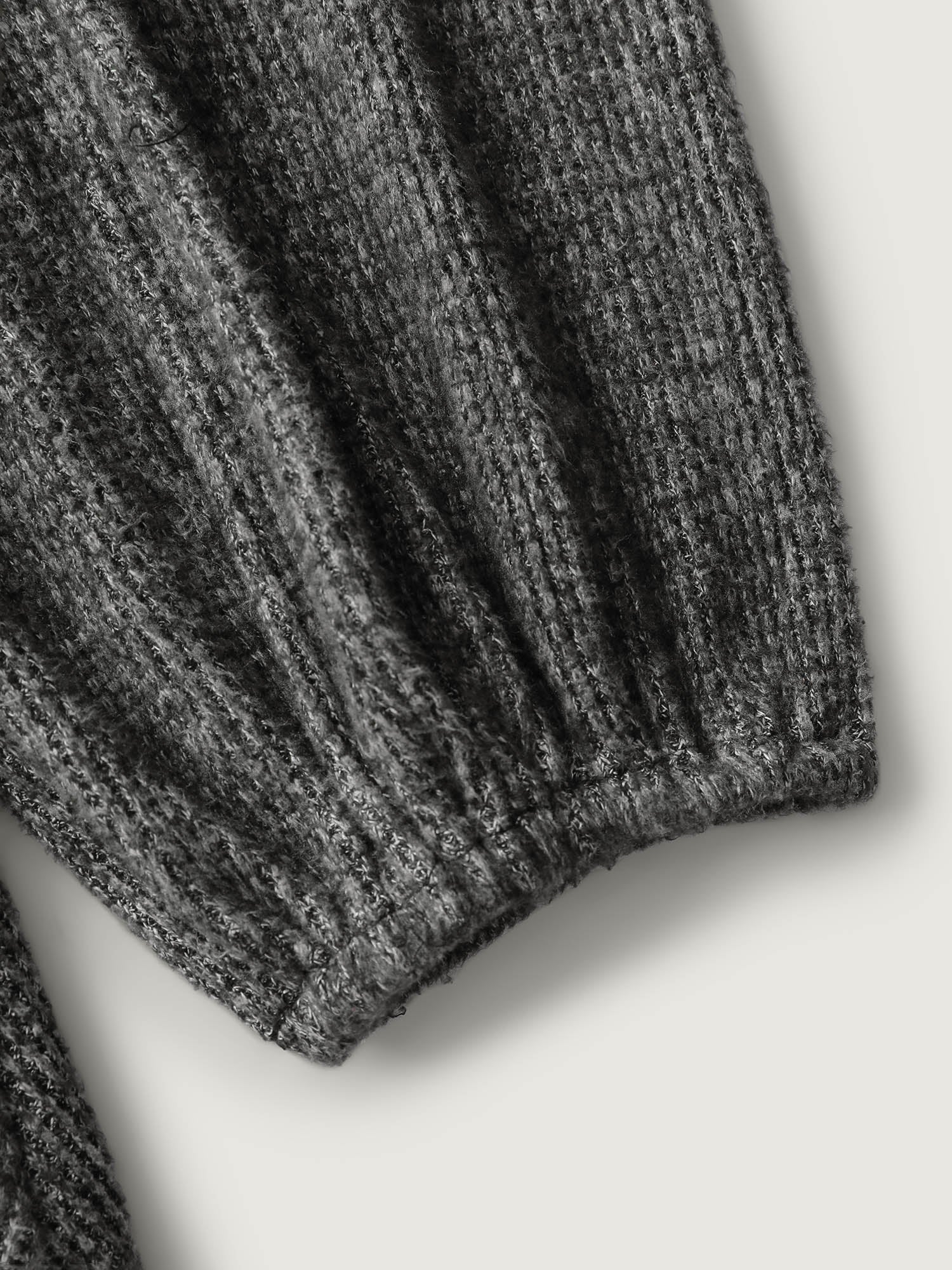 Supersoft Heather Stretchy Button Detail Knit Top - Image 6