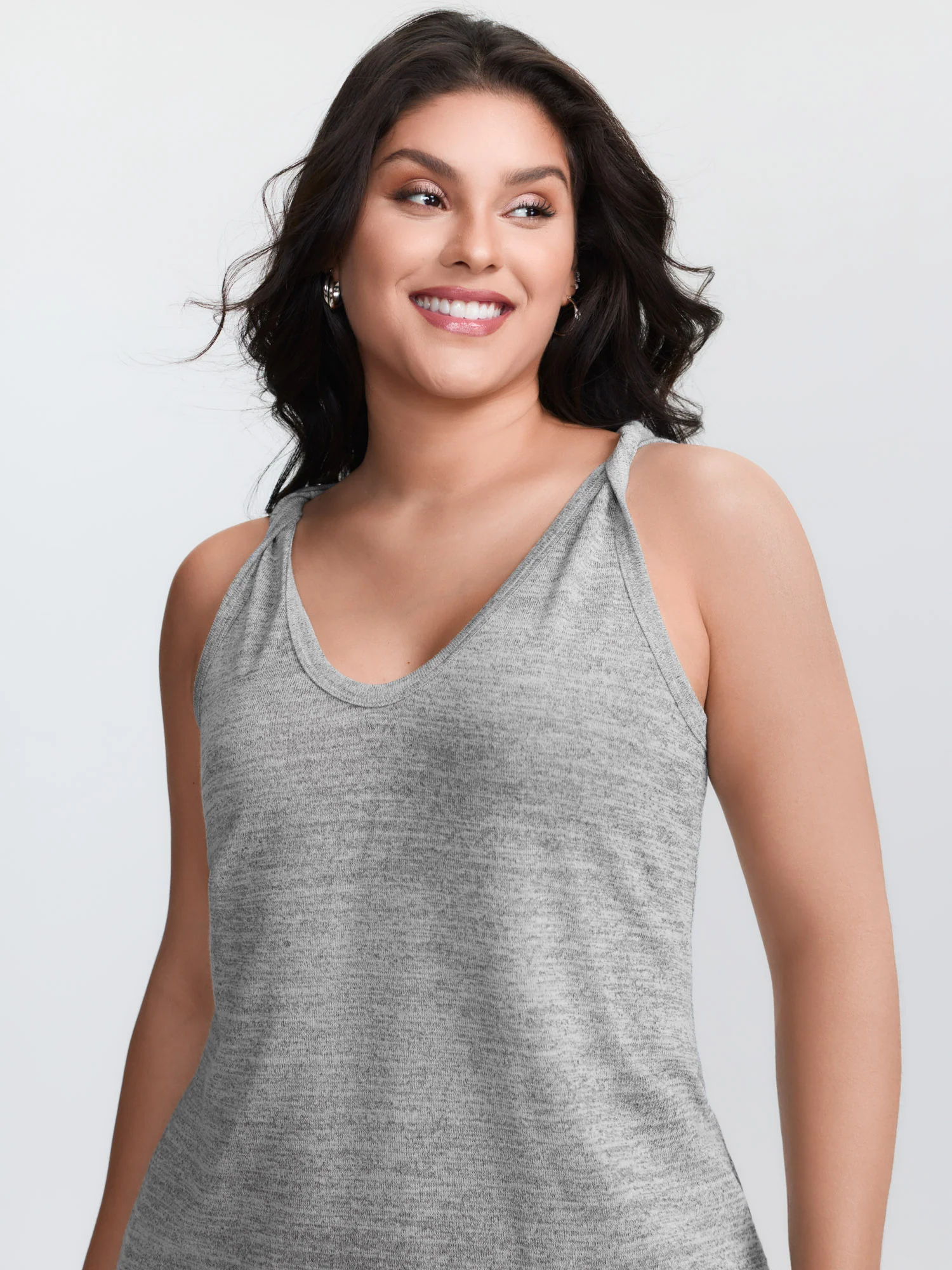 Supersoft Heather V-Neck Relaxed-Fit Tank Top - Image 2