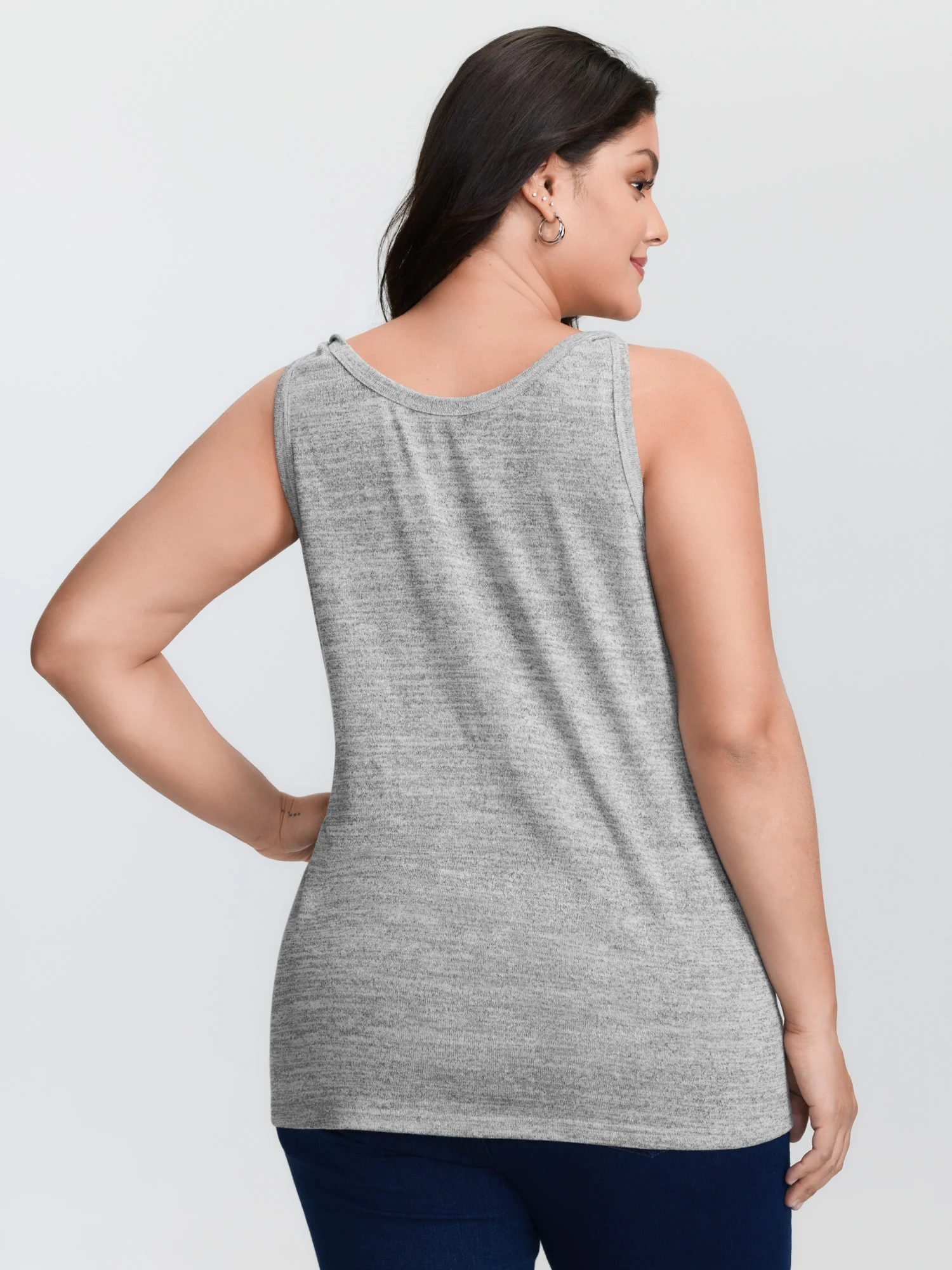 Supersoft Heather V-Neck Relaxed-Fit Tank Top - Image 4