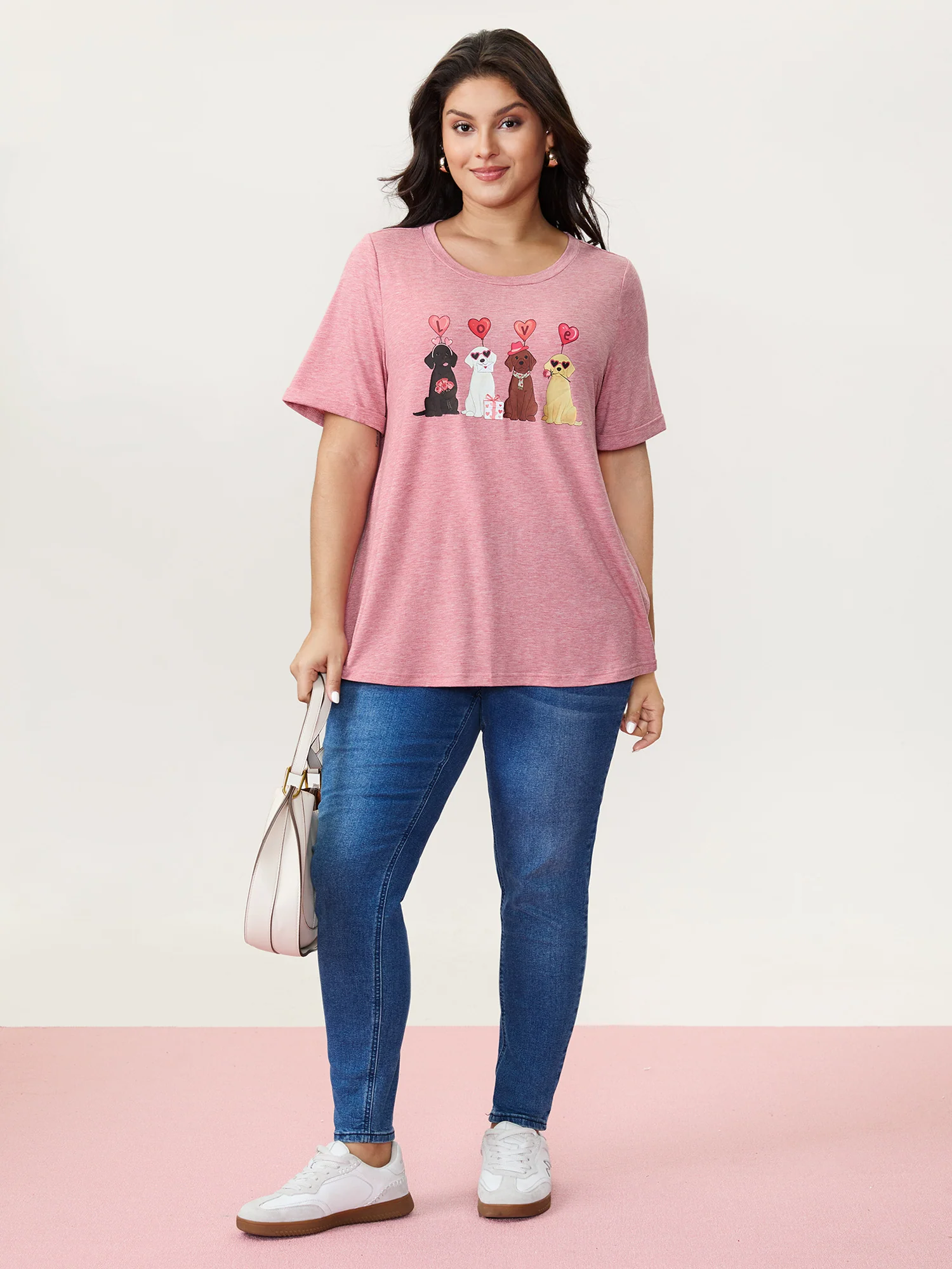 Supersoft Heather Valentine's Day Print T-Shirt - Image 2