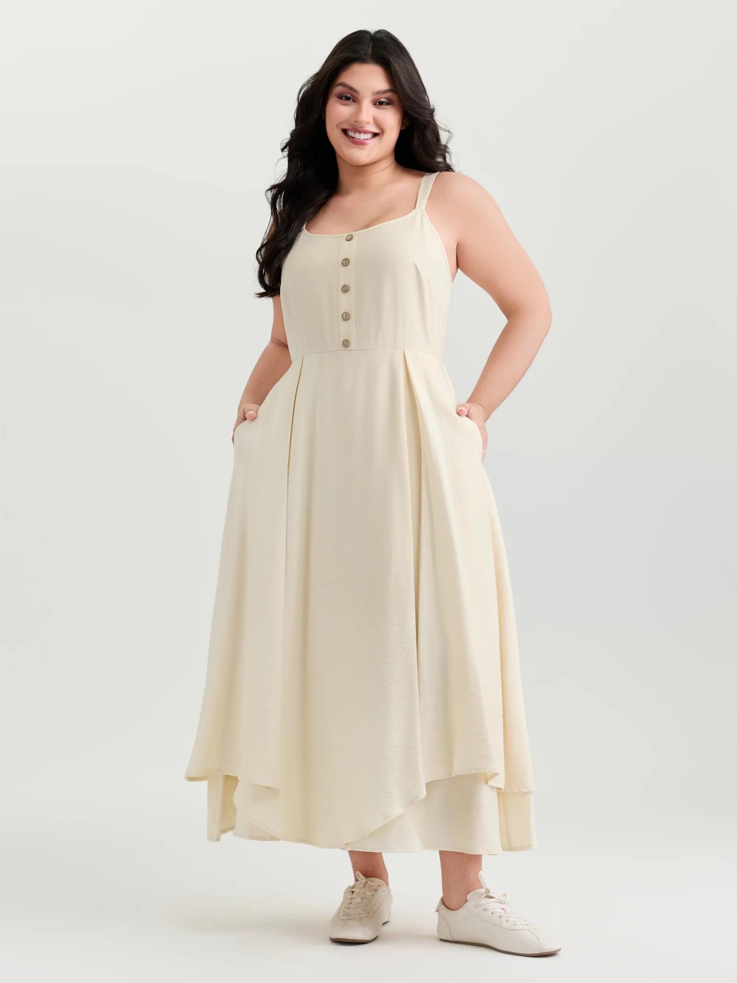 Supersoft High Low Hem Scoop Neckline Maxi Dress - Image 3