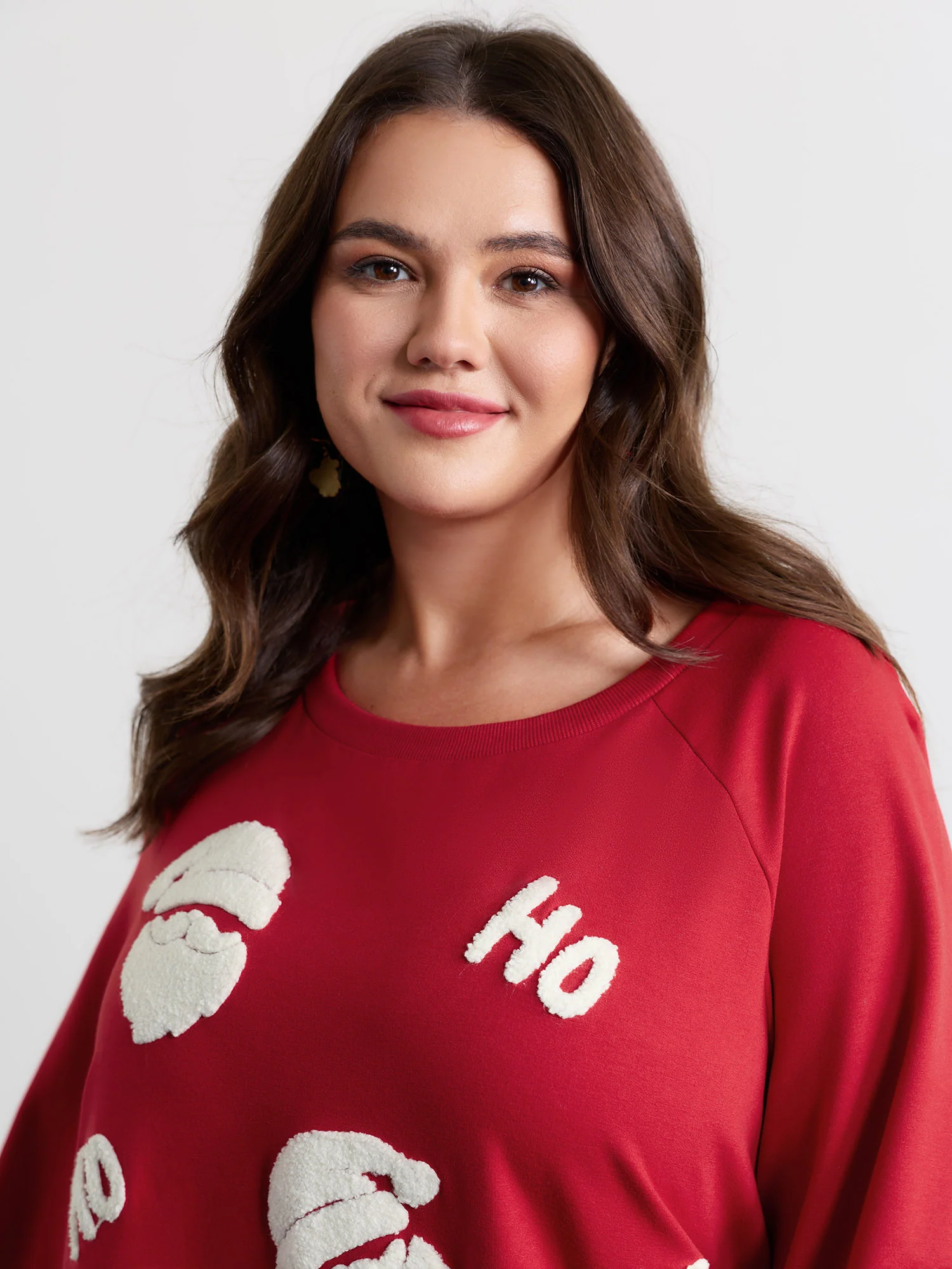 Supersoft Ho Ho Holiday Embroidered Sweatshirt - Image 2