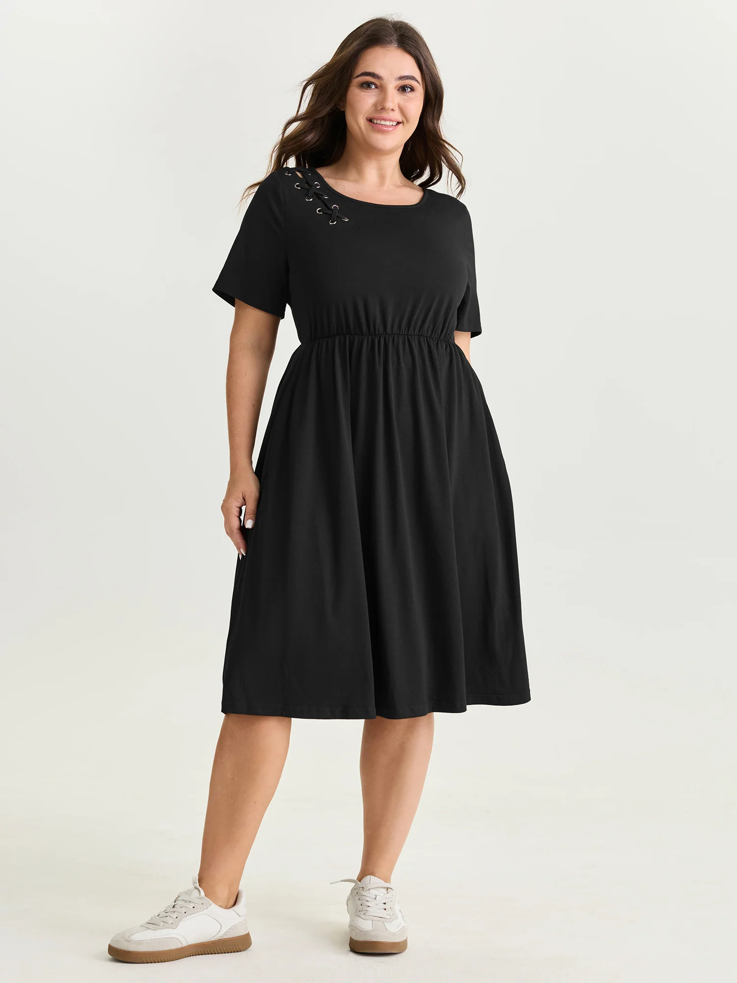 Supersoft Hollow-Out Midi Dress - Image 3
