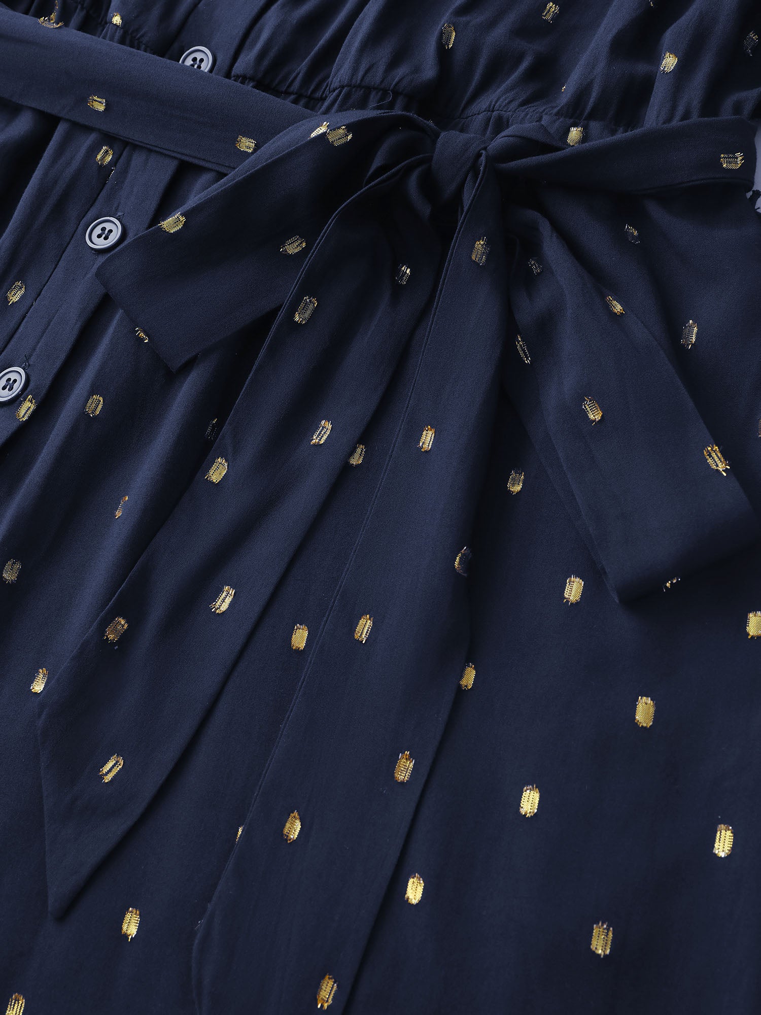 Supersoft Jacquard Dots Belted Jumpsuit - Image 7