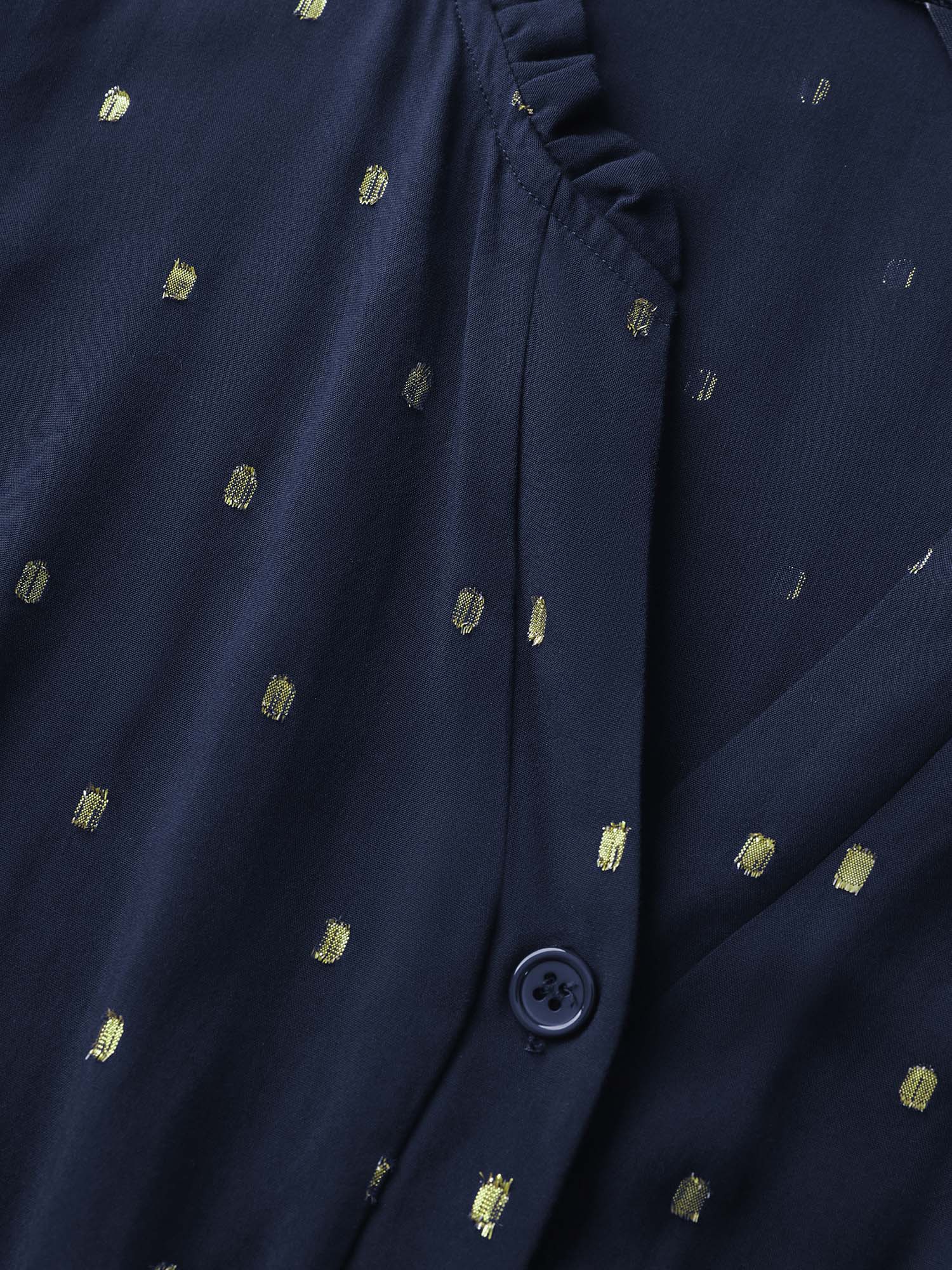 Supersoft Jacquard Dots Belted Jumpsuit - Image 8