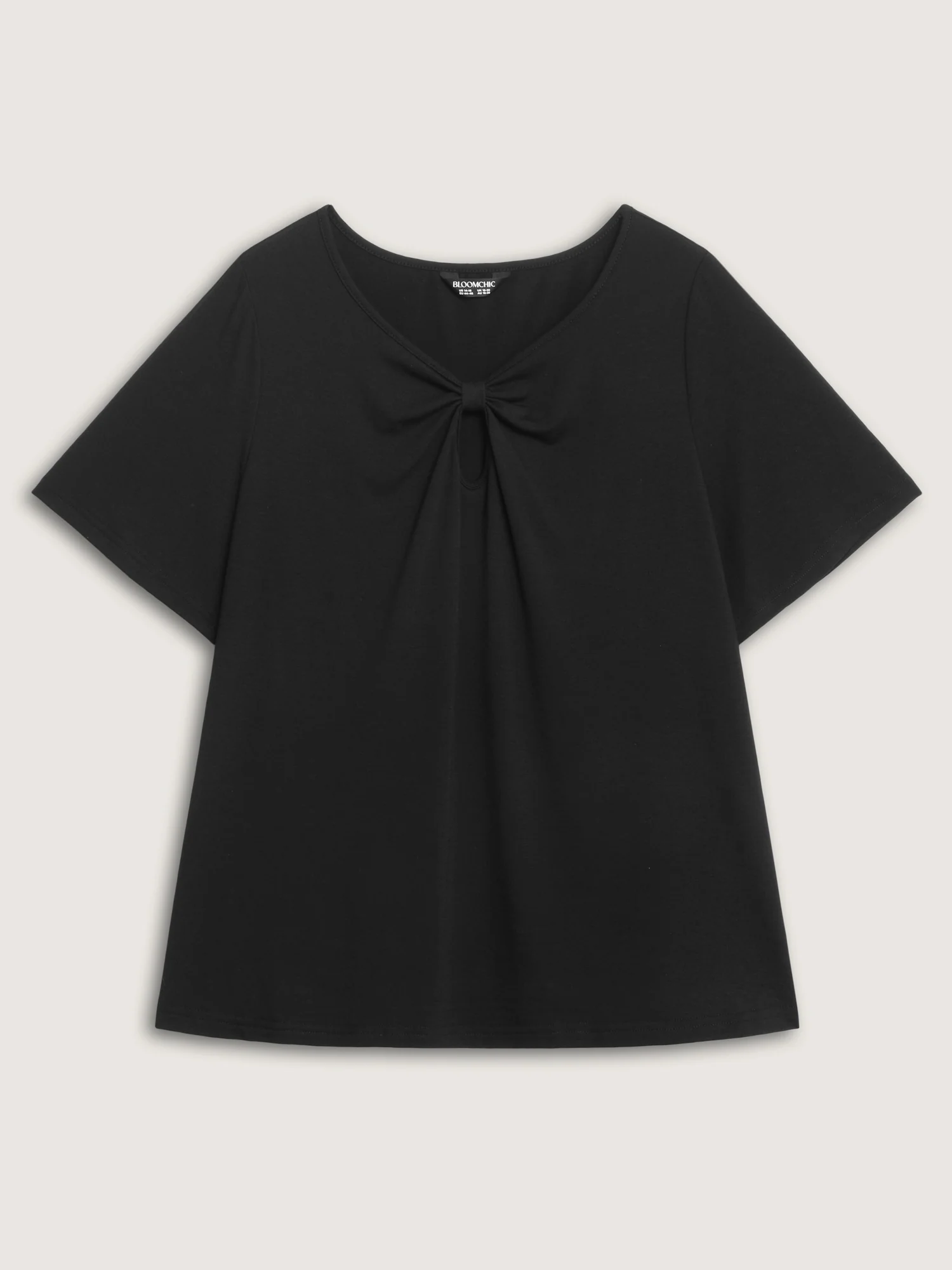 Supersoft Keyhole Neckline Drawstring T-Shirt - Image 7