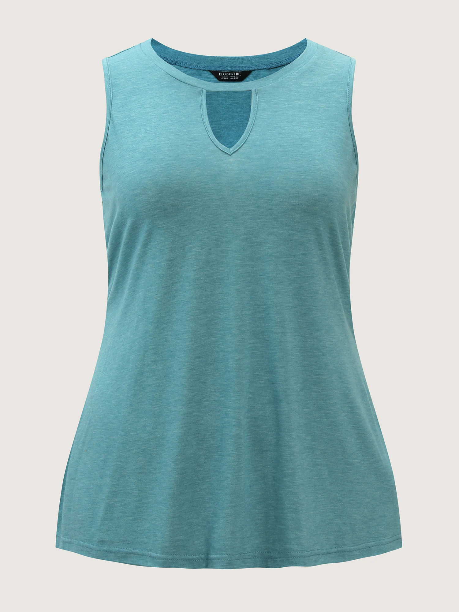 Supersoft Keyhole Neckline Plain Tank Top - Image 6