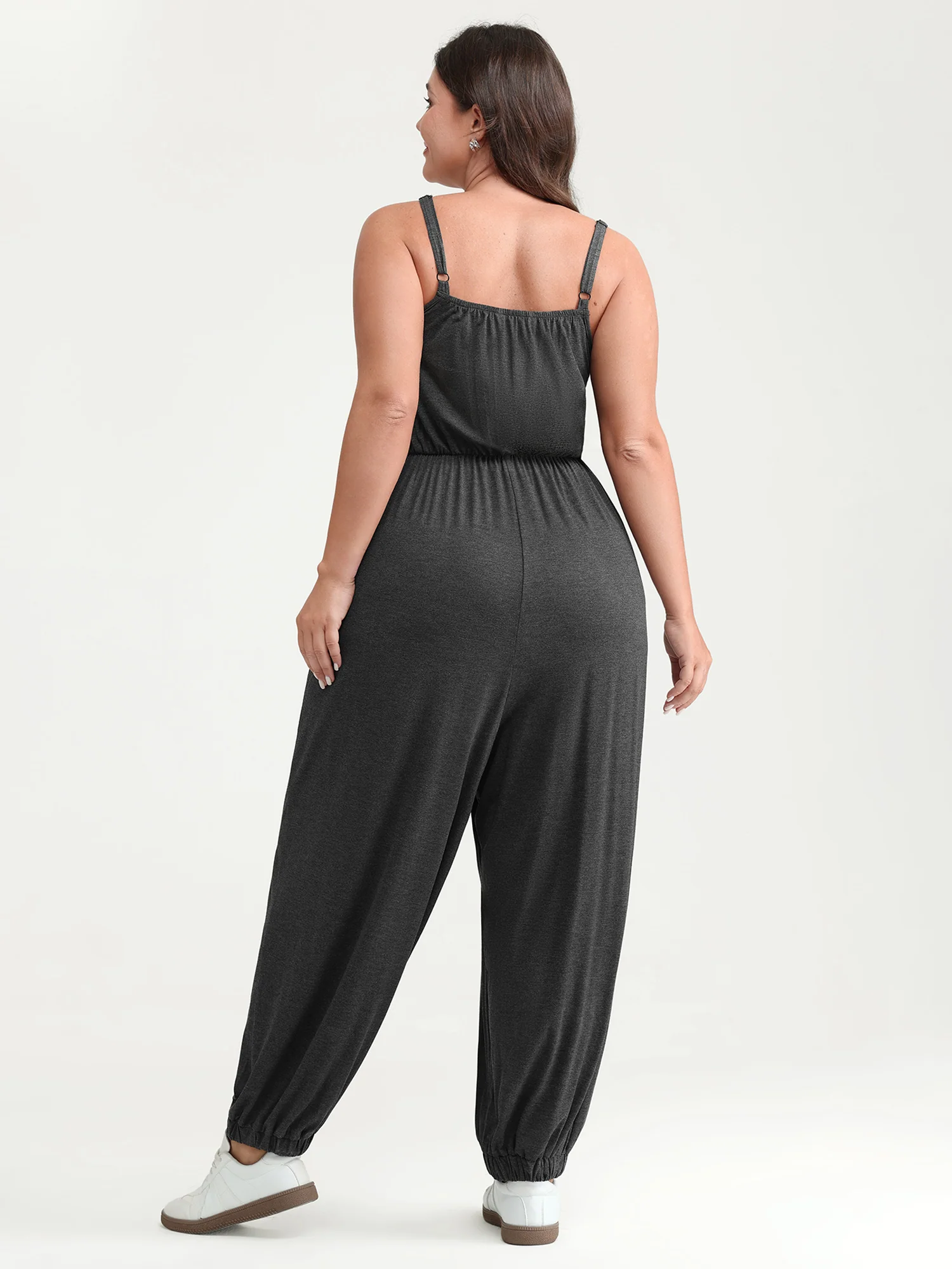 Supersoft Knotted Front Stretchy Cuffs Jumpsuit - Image 5