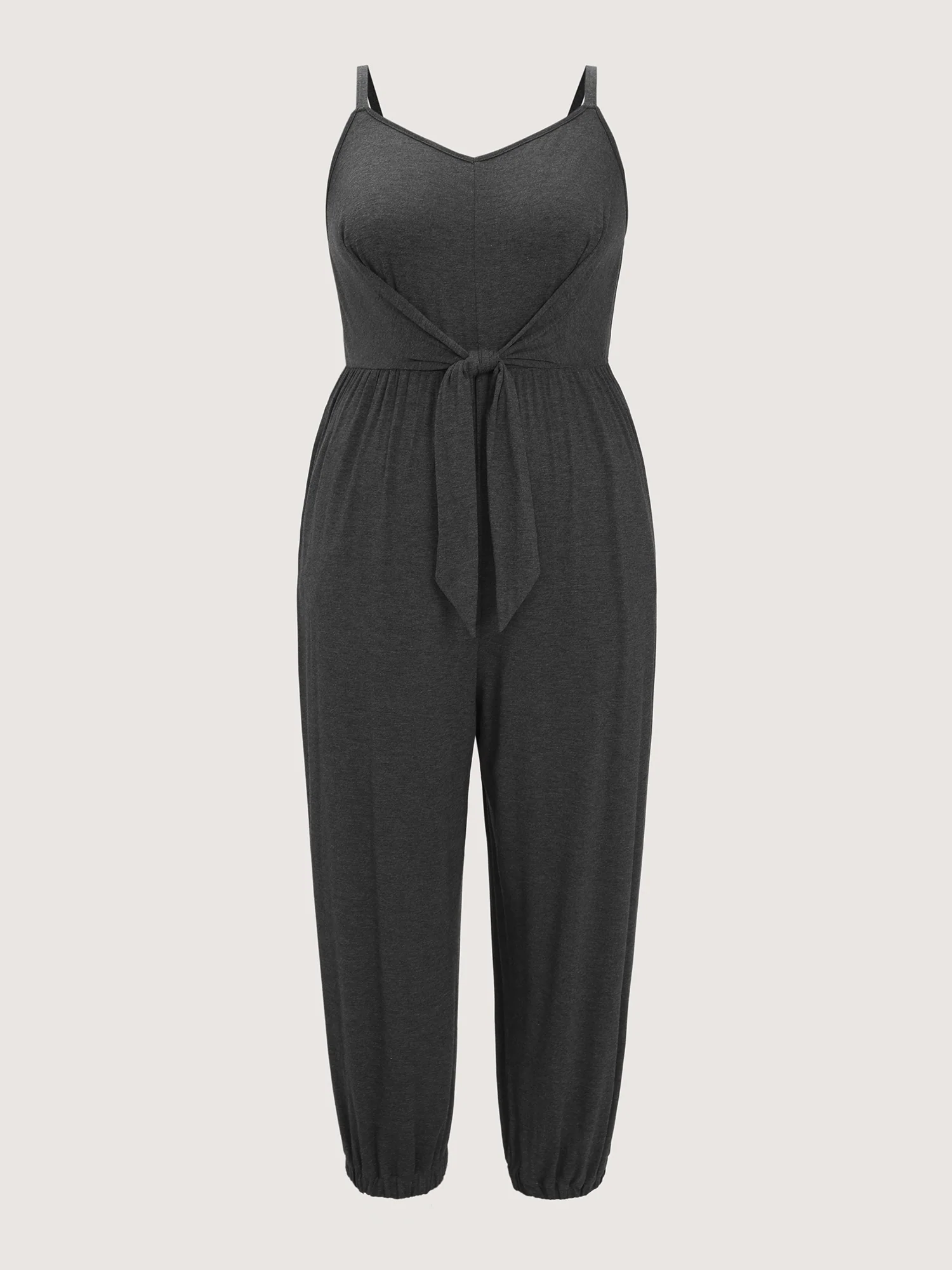 Supersoft Knotted Front Stretchy Cuffs Jumpsuit - Image 8
