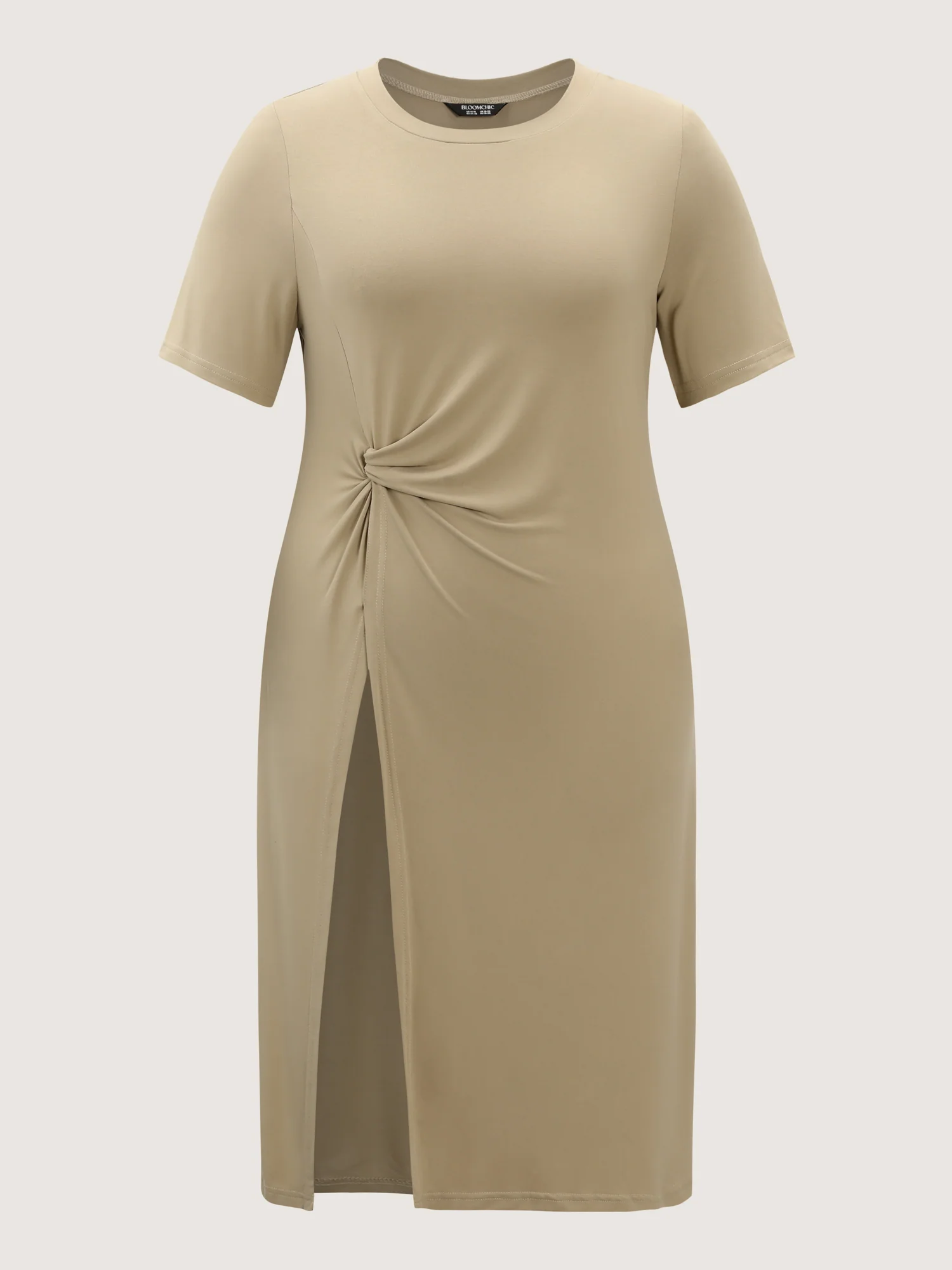 Supersoft Knotted High-Slit T-Shirt - Image 6