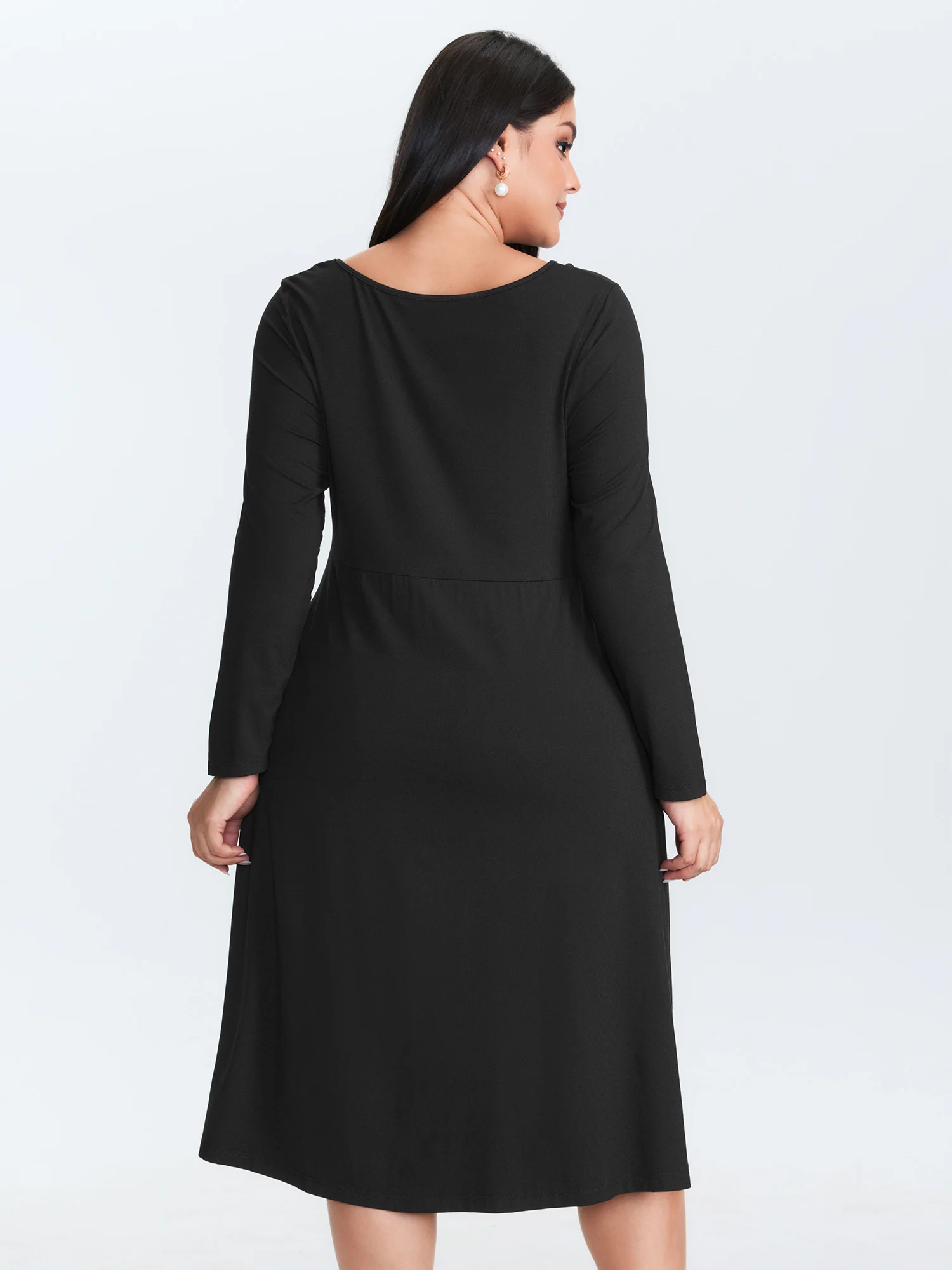 Supersoft Knotted Side Slit Midi Dress - Image 4