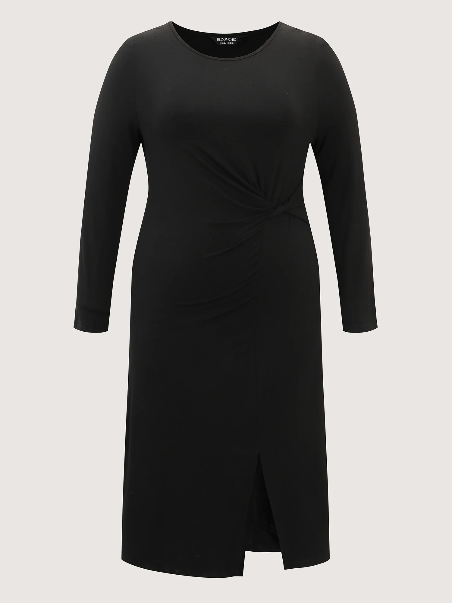 Supersoft Knotted Side Slit Midi Dress - Image 5