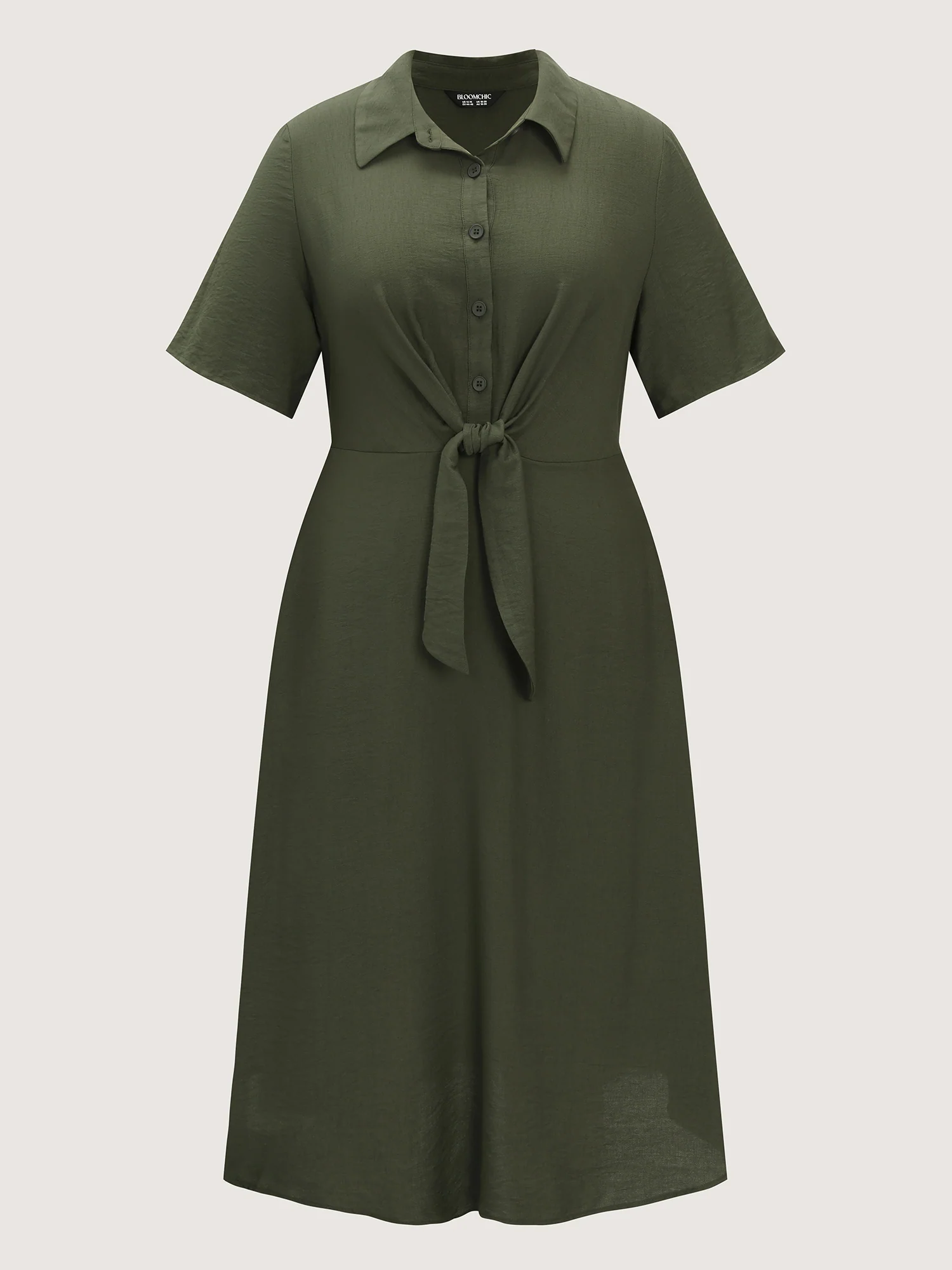 Supersoft Knotted Tie Front Midi Dress - Image 7