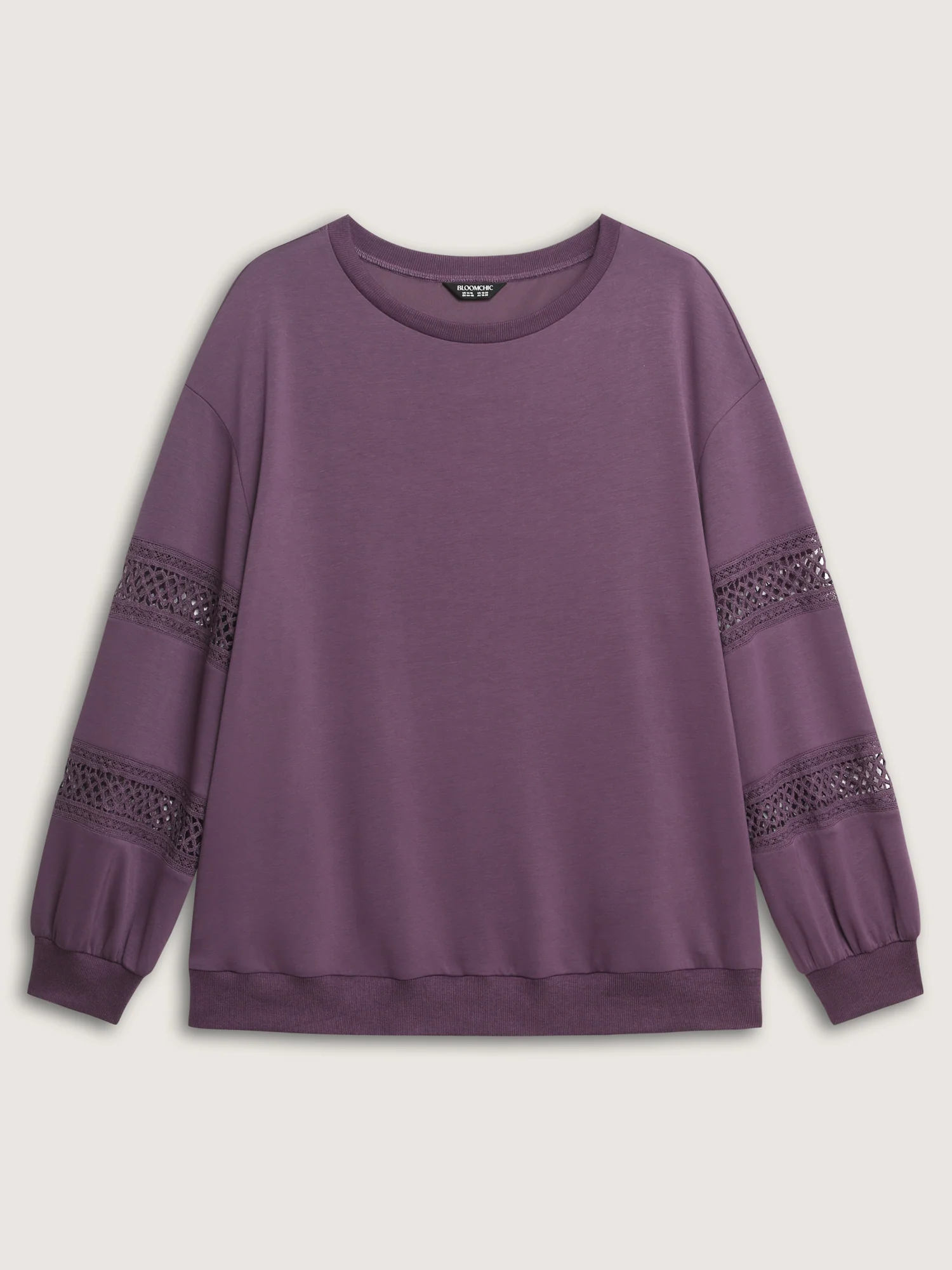 Supersoft Lace Cut-Out Sleeve Sweatshirt - Image 7