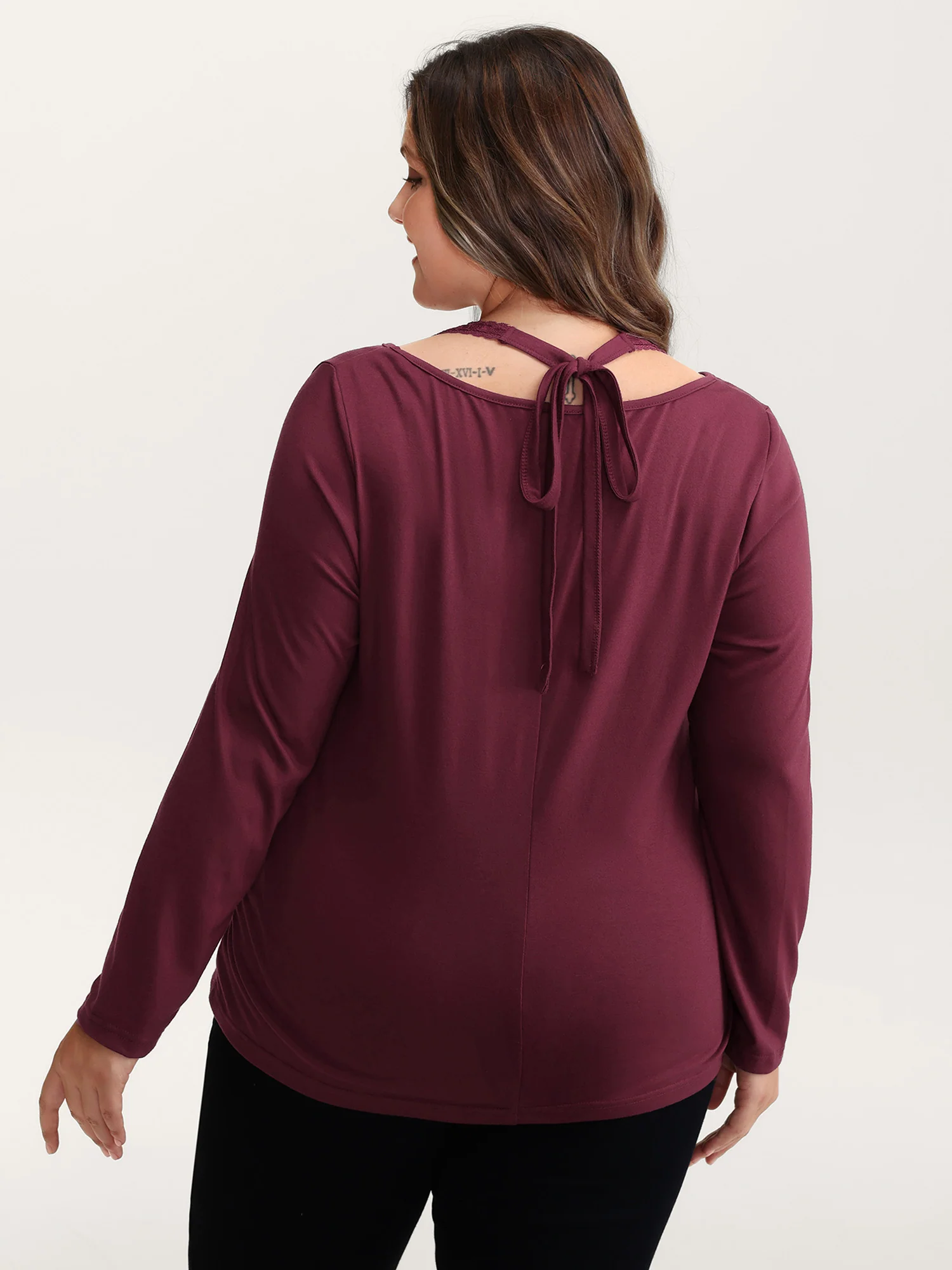 Supersoft Lace Halter Neck T-Shirt - Image 6