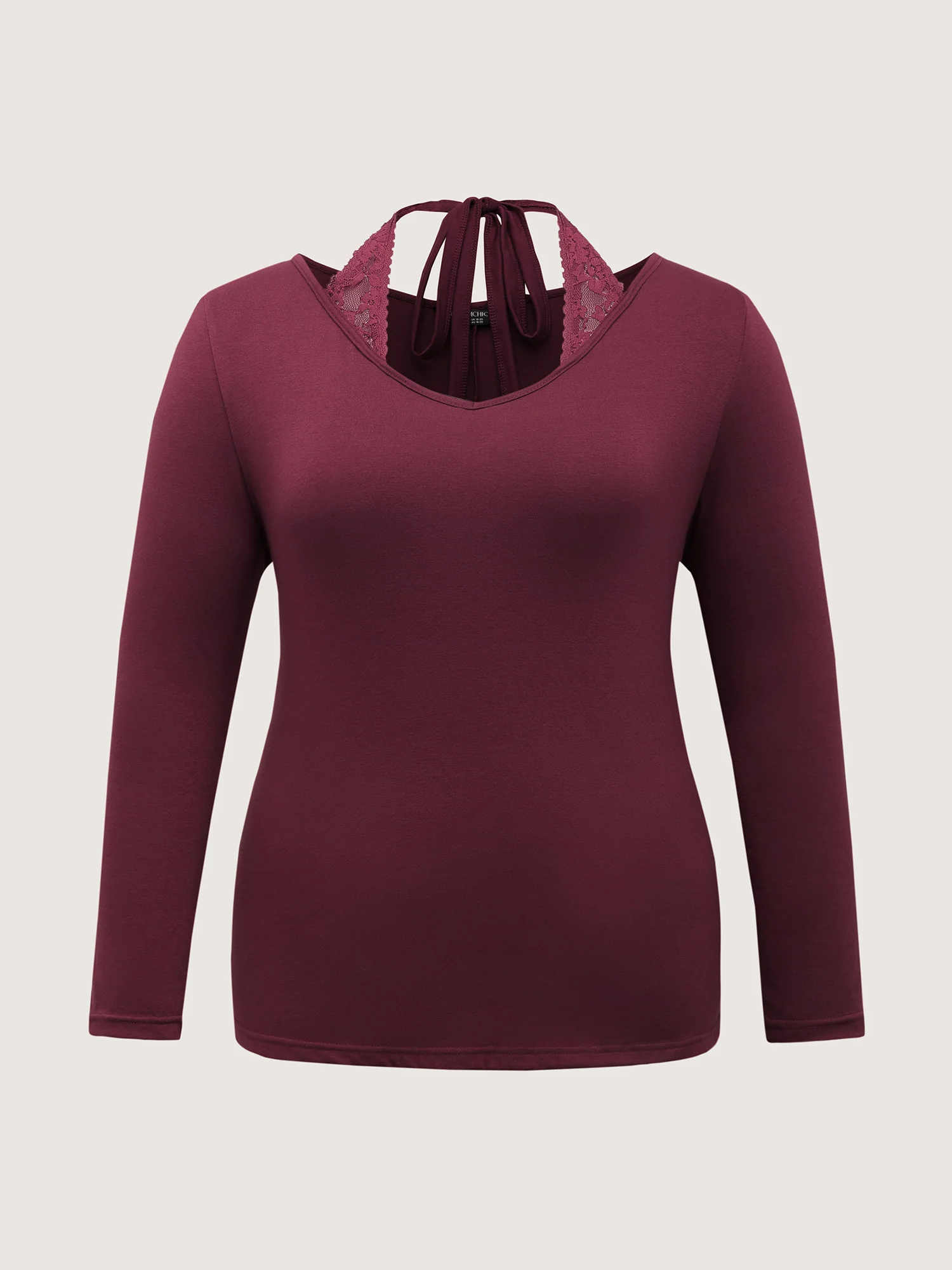 Supersoft Lace Halter Neck T-Shirt - Image 9