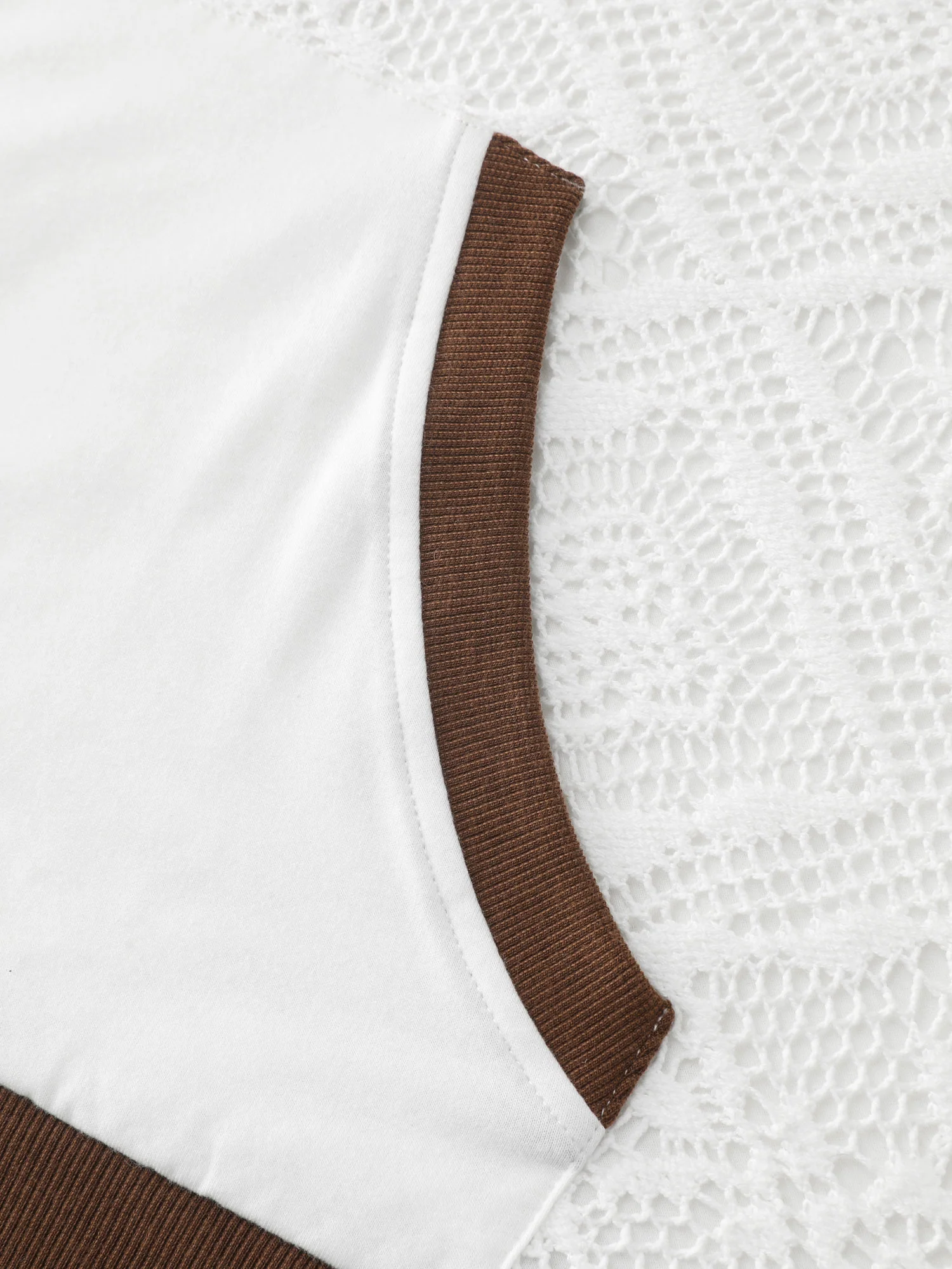 Supersoft Lace Trim Colorblock Hoodie - Image 7