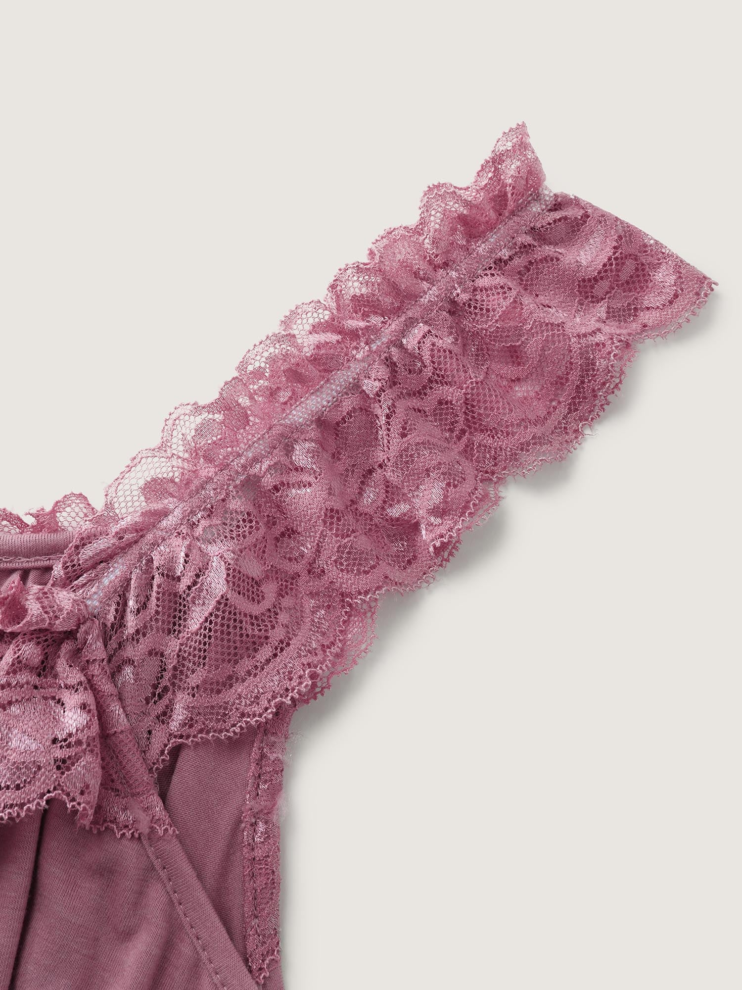 Supersoft Ruffled Lace Flowy Nightgown - Image 6