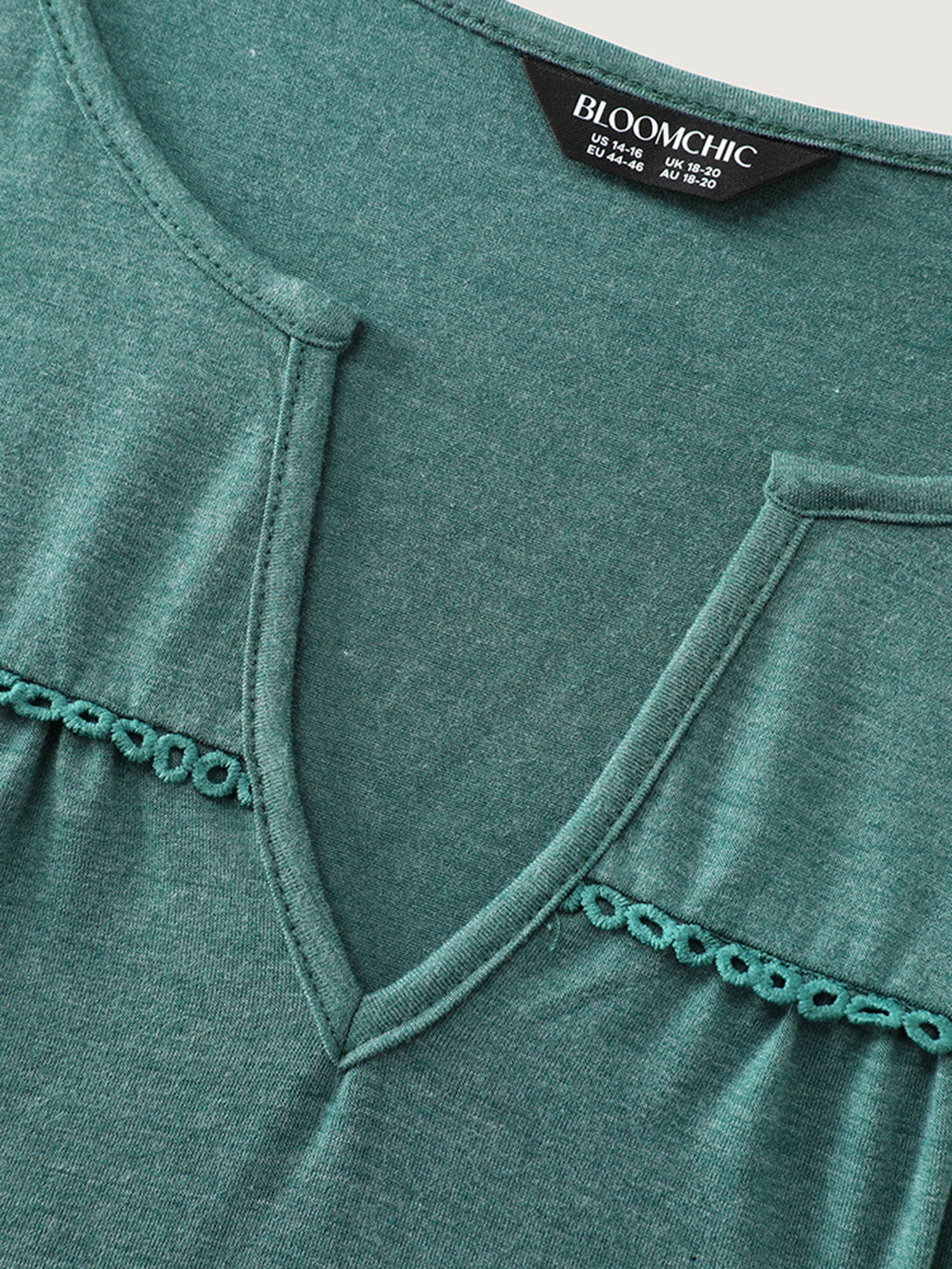 Supersoft Lace Trim Neckline Knit Top - Image 5