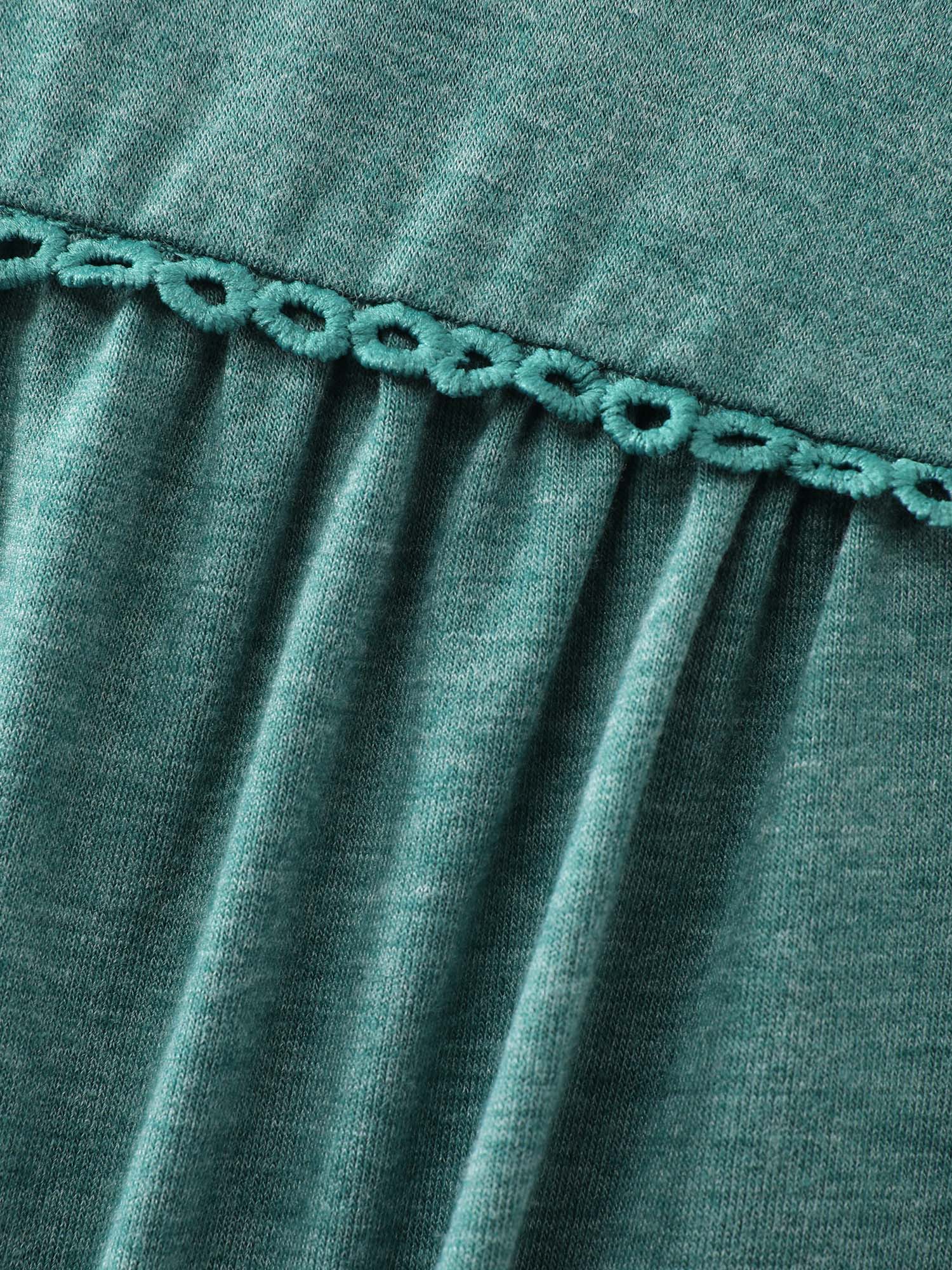 Supersoft Lace Trim Neckline Knit Top - Image 6