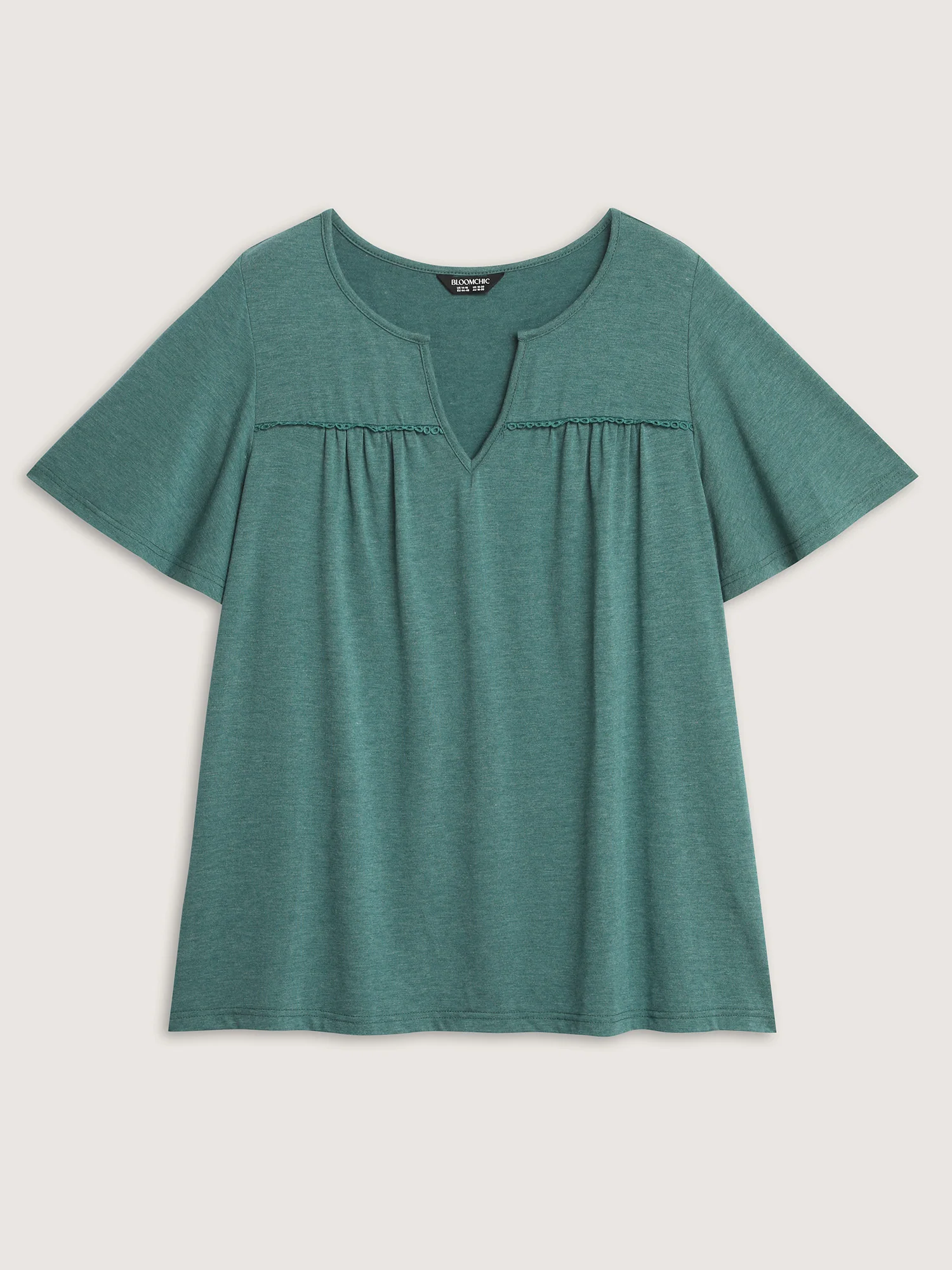 Supersoft Lace Trim Neckline Knit Top - Image 7