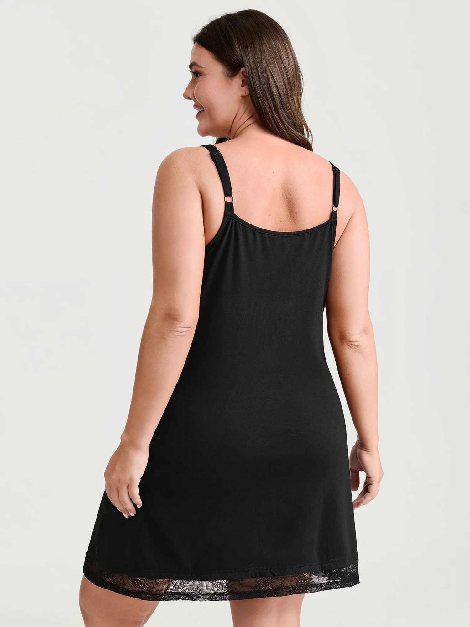 Supersoft Sheer Neckline Pockets Nightgown - Image 4