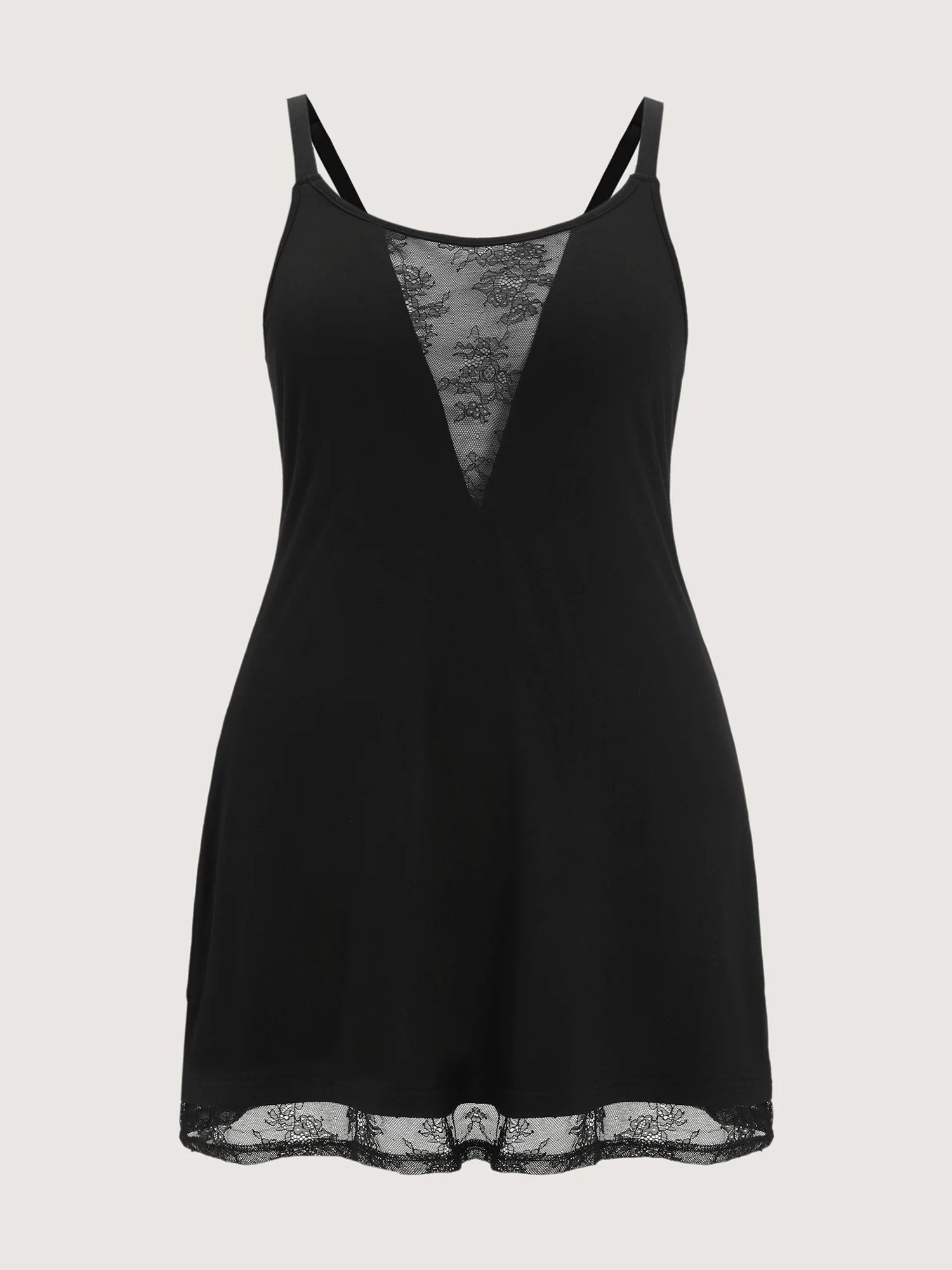 Supersoft Sheer Neckline Pockets Nightgown - Image 7