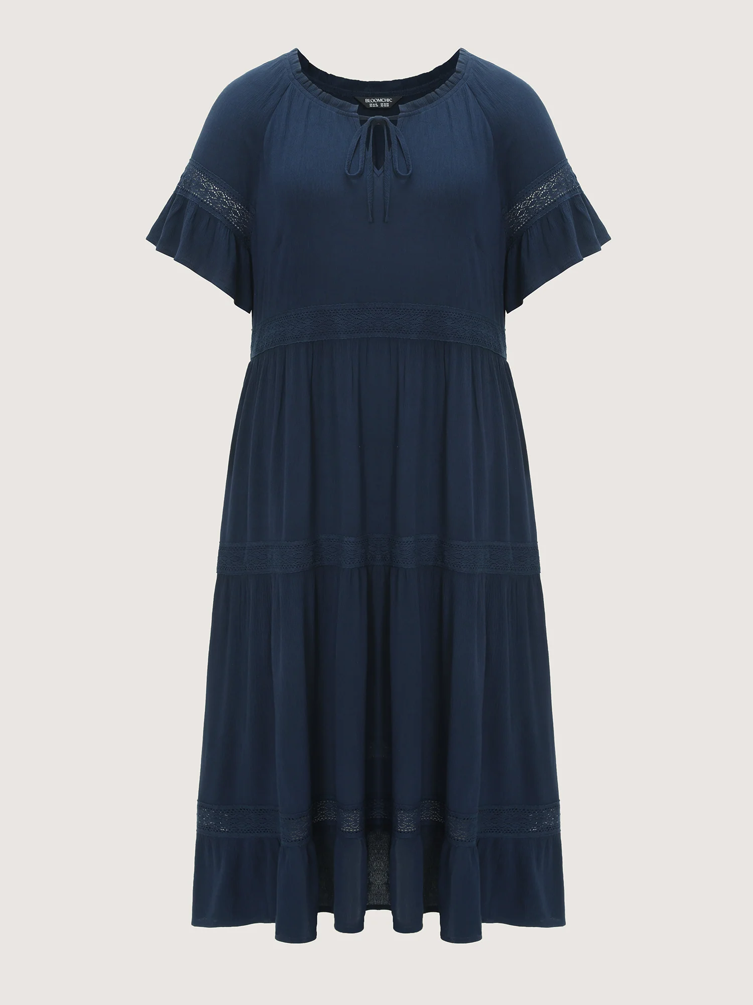 Supersoft Lace Trim Ruffled Sleeve Maxi Dress - Image 6