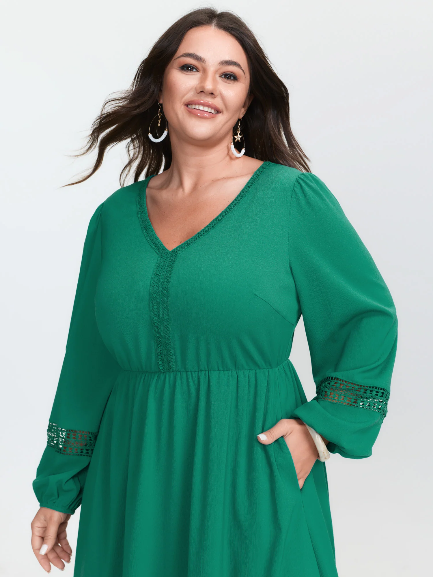 Supersoft Lace Trim Tiered Maxi Dress - Image 2