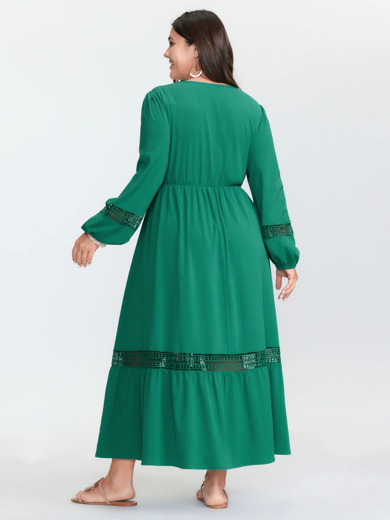 Supersoft Lace Trim Tiered Maxi Dress - Image 4