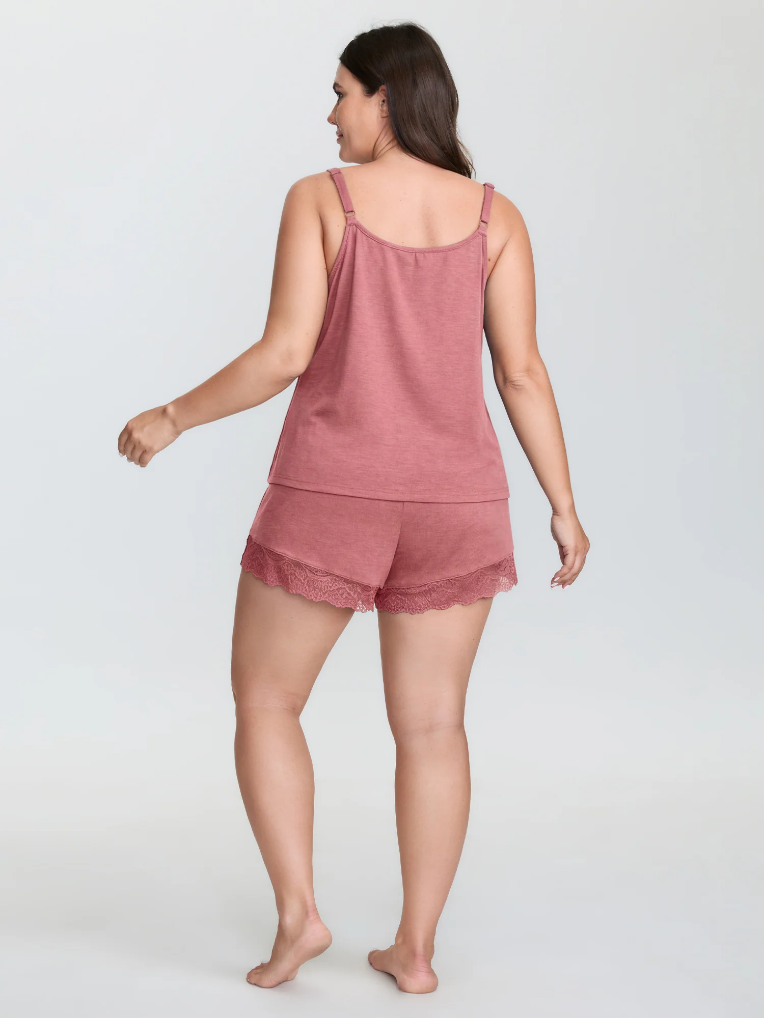 Supersoft Lace Trim Two-Piece Pajama Set - Image 17