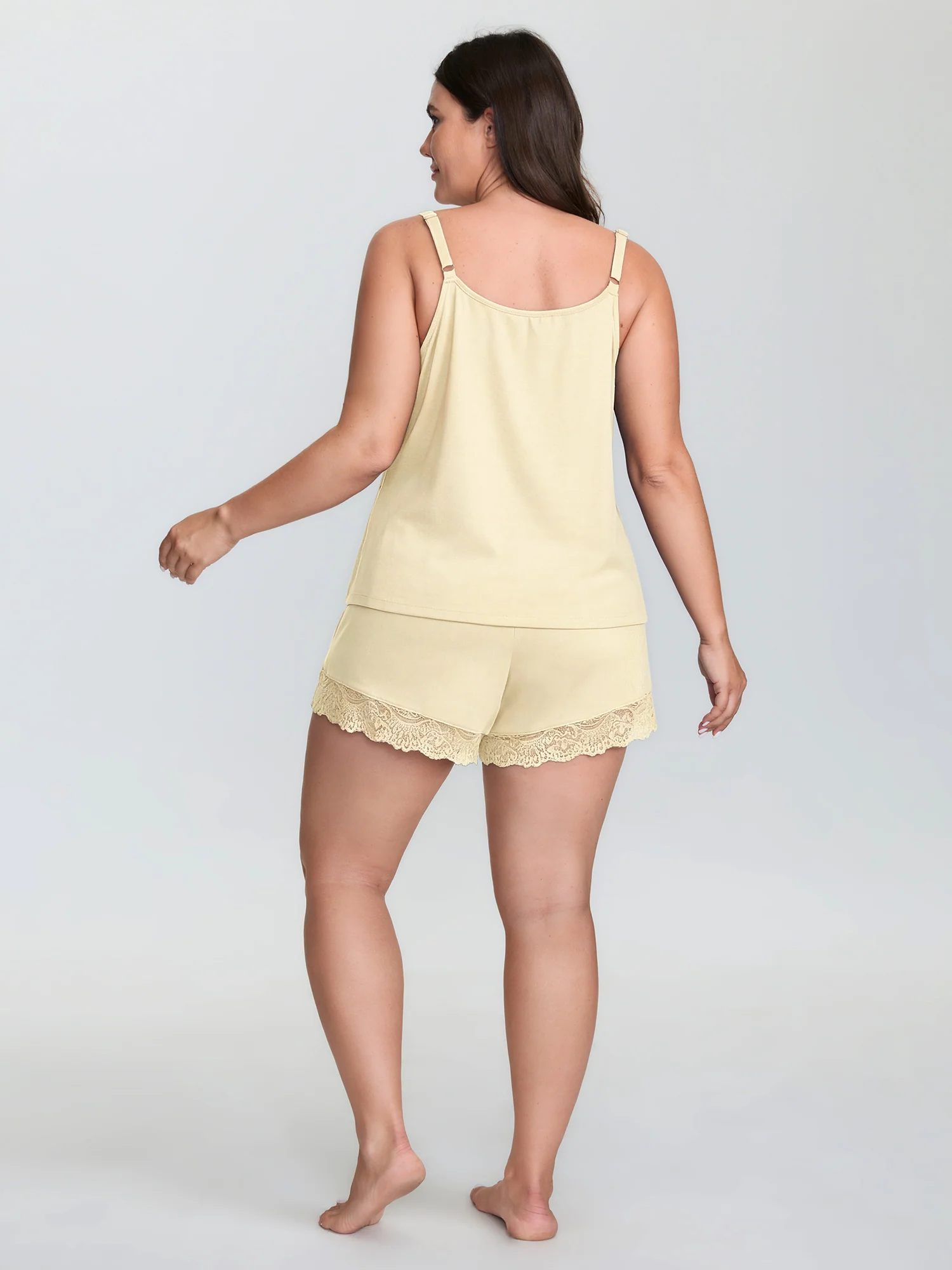Supersoft Lace Trim Two-Piece Pajama Set - Image 23
