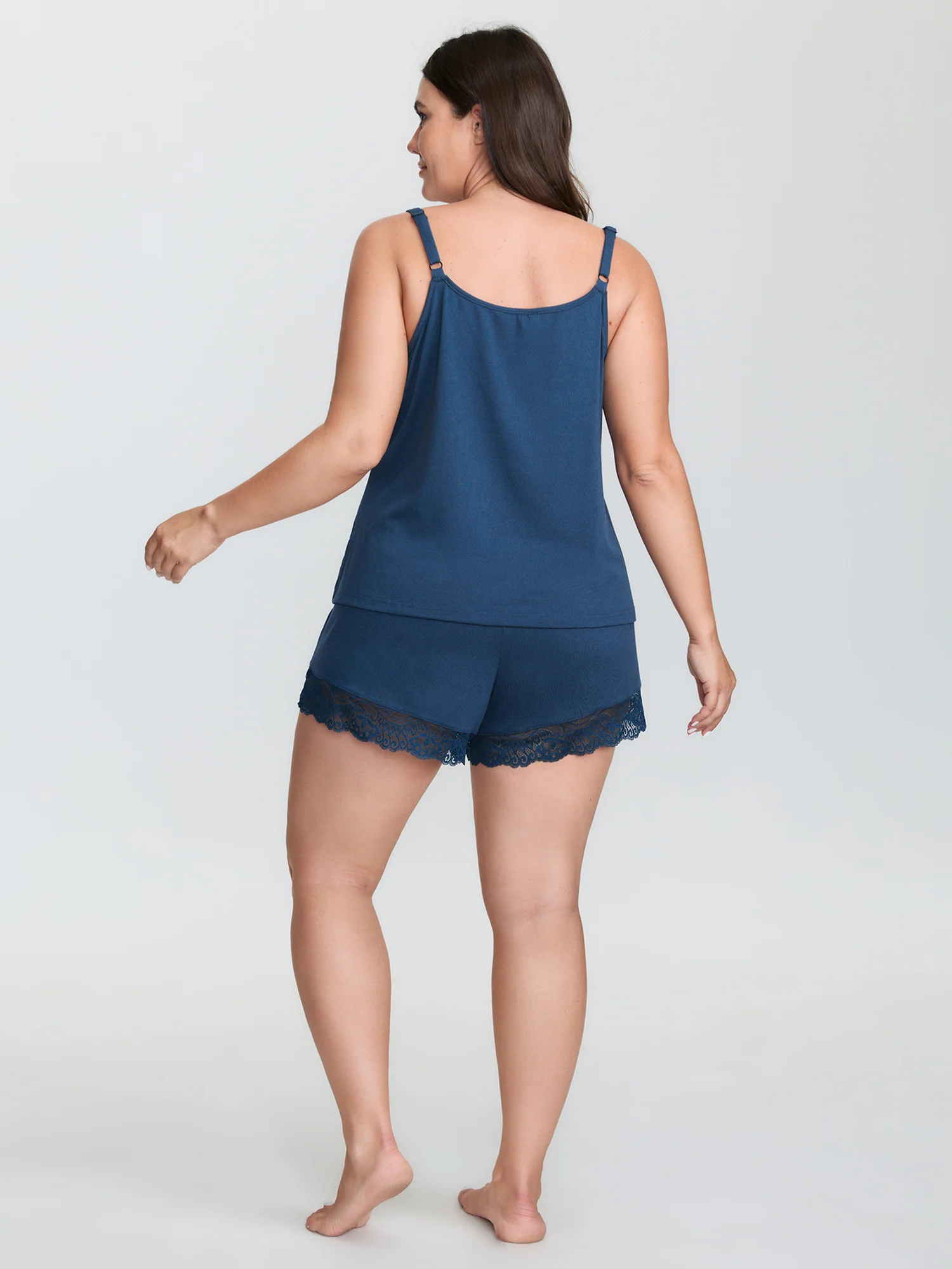 Supersoft Lace Trim Two-Piece Pajama Set - Image 4
